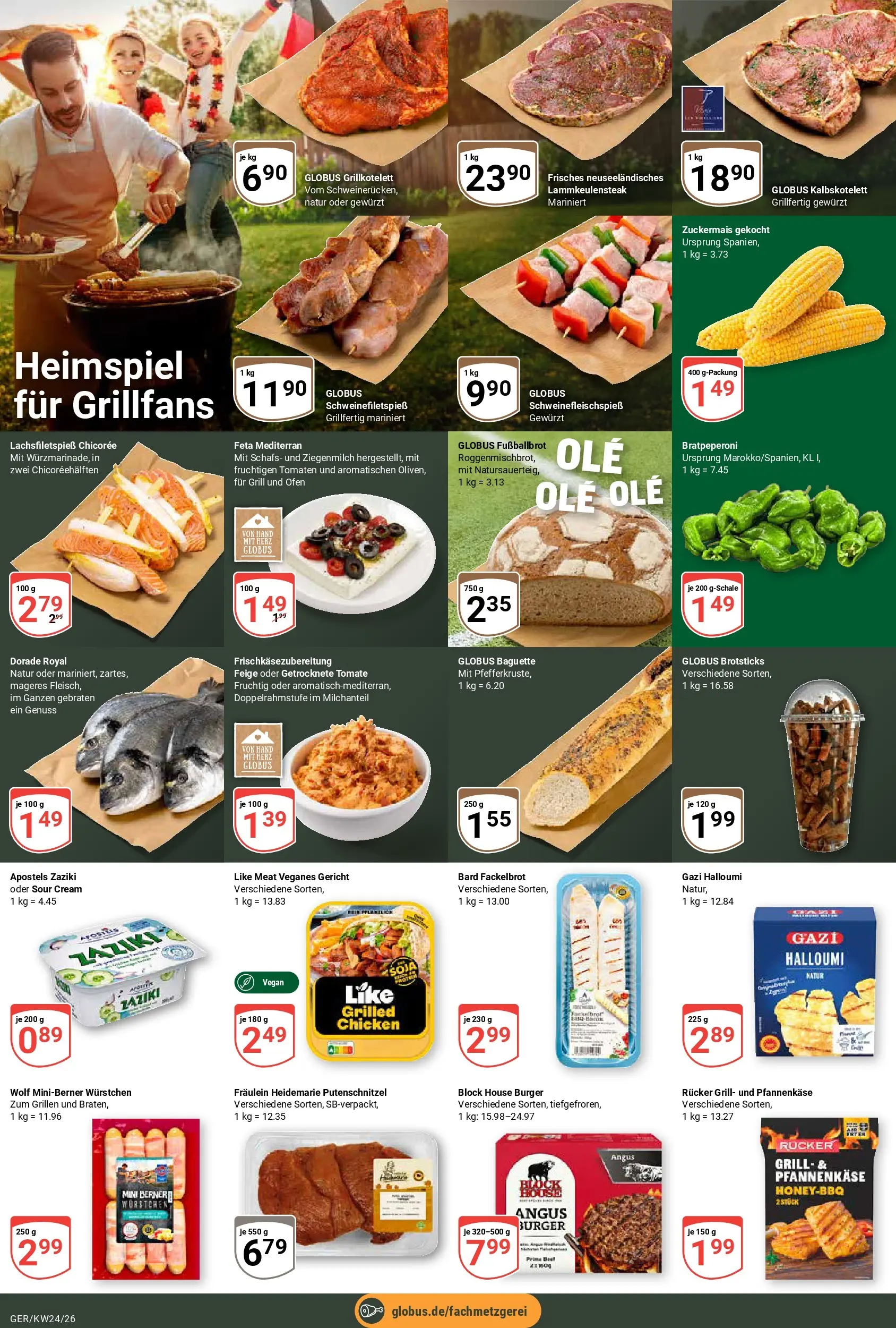 Globus Prospekt Gera (ab 08.06.2026) » Angebote online | Seite: 6 | Produkte: Grill, Feta, Tomaten, Like meat