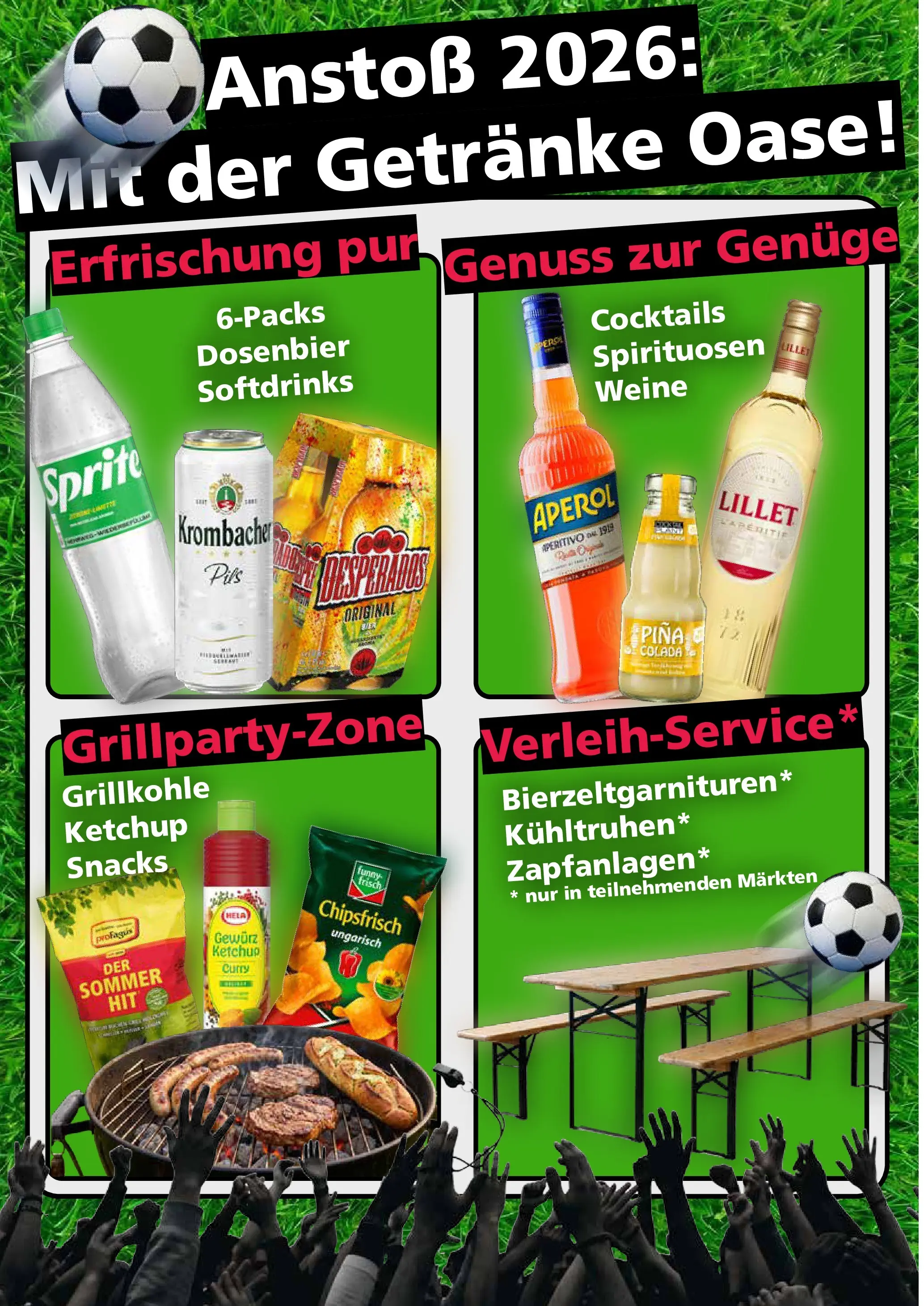 Angebote - Getränke Oase: Getränkeangebote (ab 07.06.2026) zum Blättern | Seite: 4 | Produkte: Sprite, Lillet, Aperol, Ketchup
