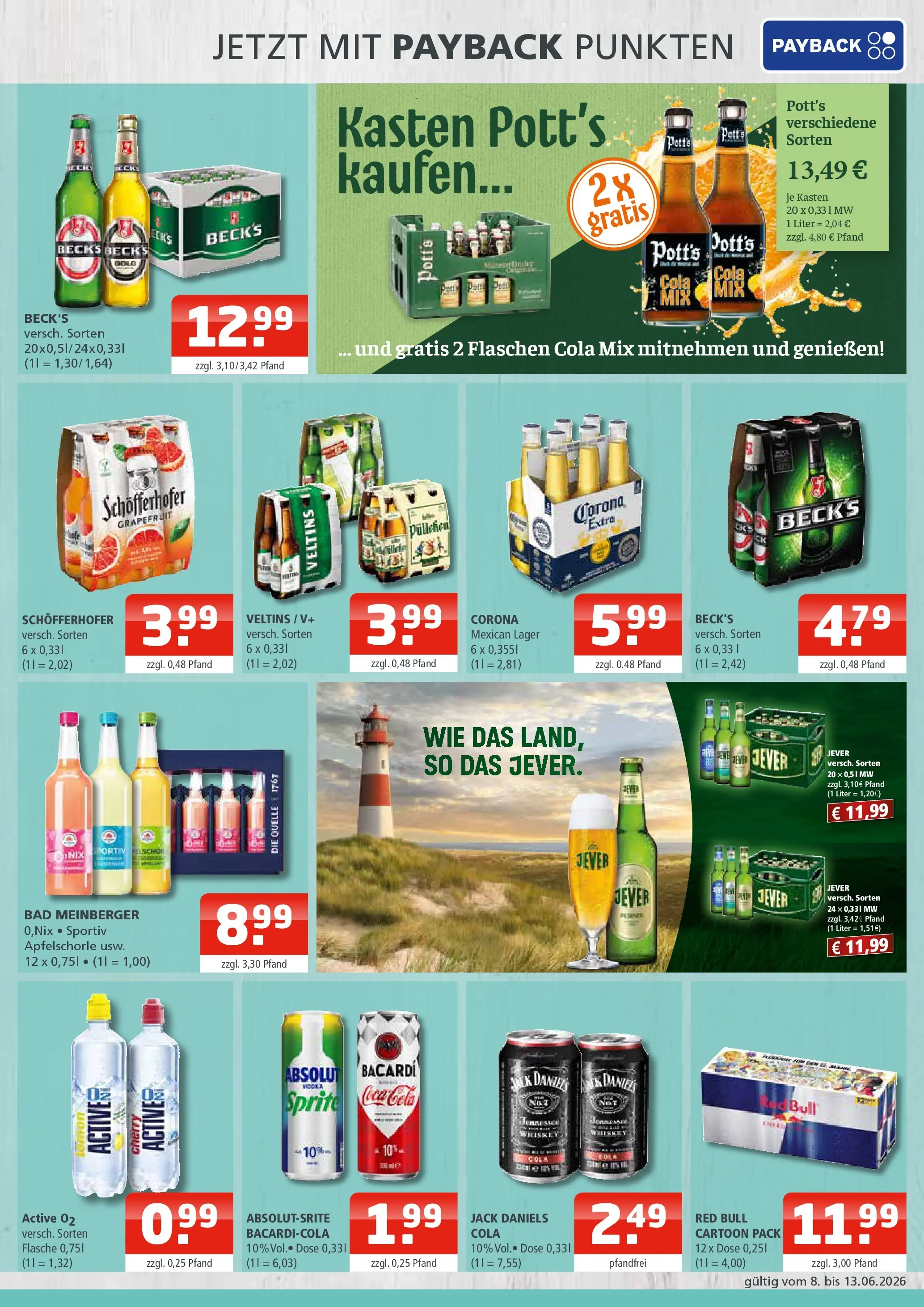 Angebote - Getränke Oase: Getränkeangebote (ab 07.06.2026) zum Blättern | Seite: 5 | Produkte: Sprite, Jack Daniel's, Whiskey, Veltins