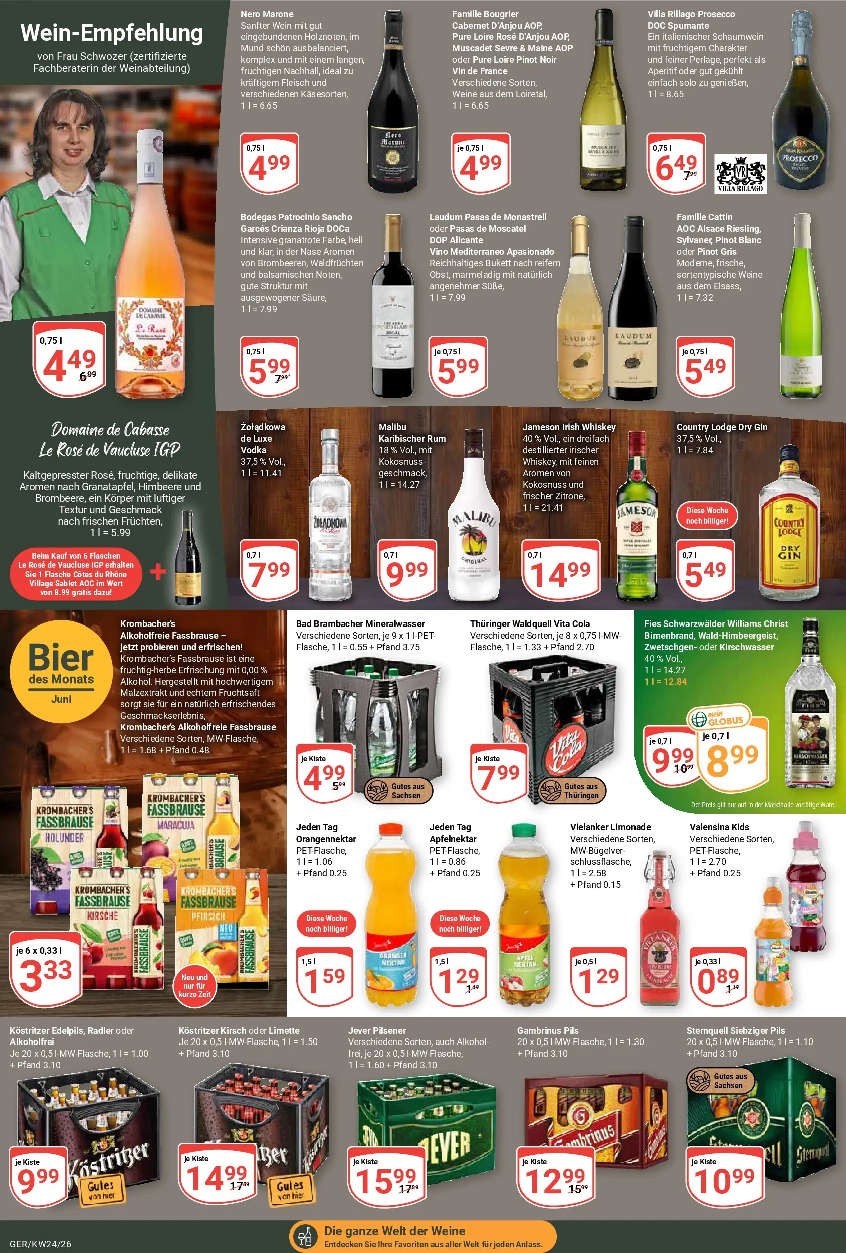 Globus Prospekt Gera (ab 08.06.2026) » Angebote online | Seite: 18 | Produkte: Cola, Vita cola, Limette, Himbeere