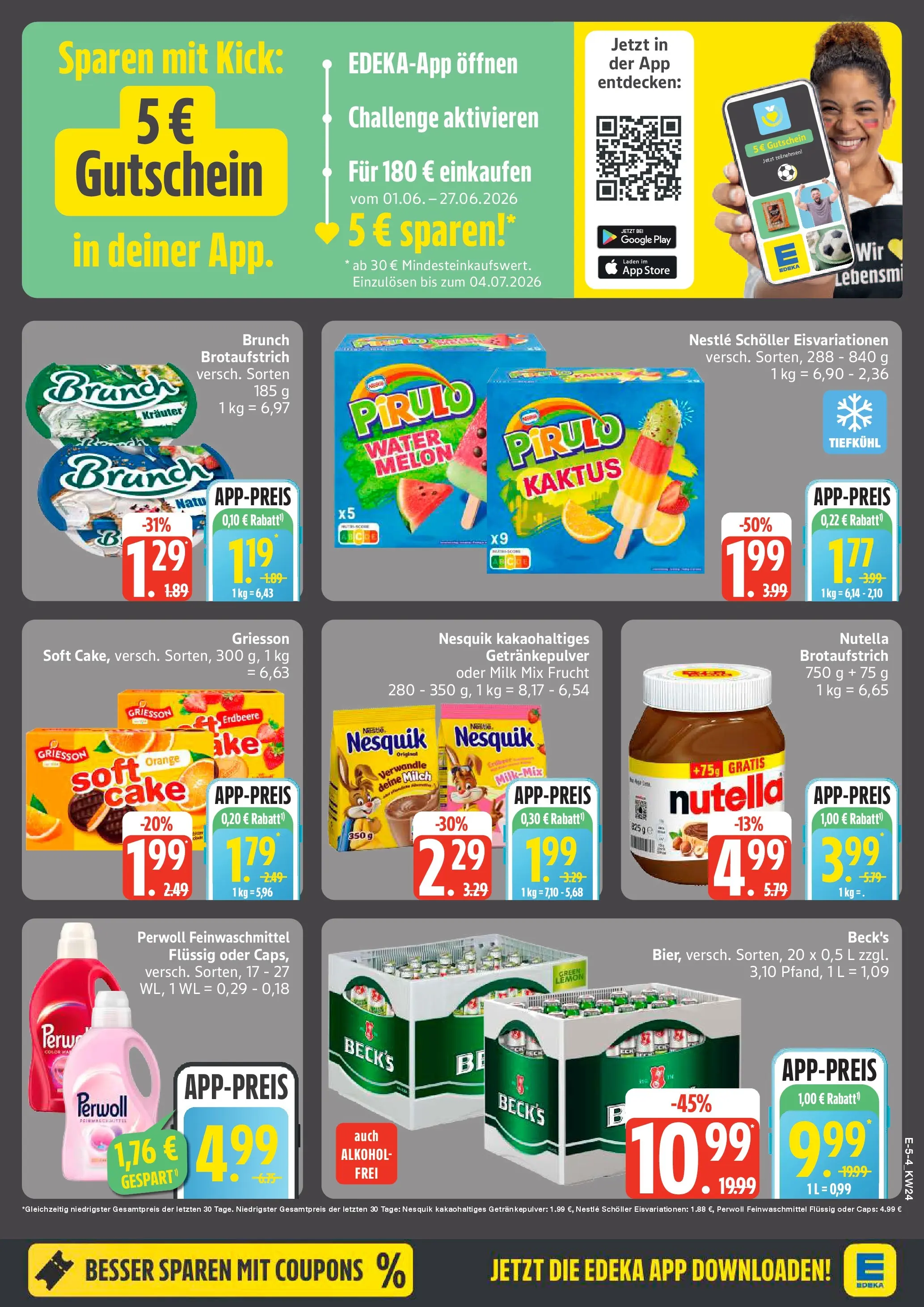 Marktkauf Prospekt Grevesmühlen (ab 08.06.2026) » Angebote online | Seite: 5 | Produkte: Nesquik, Bier, Perwoll, Nutella