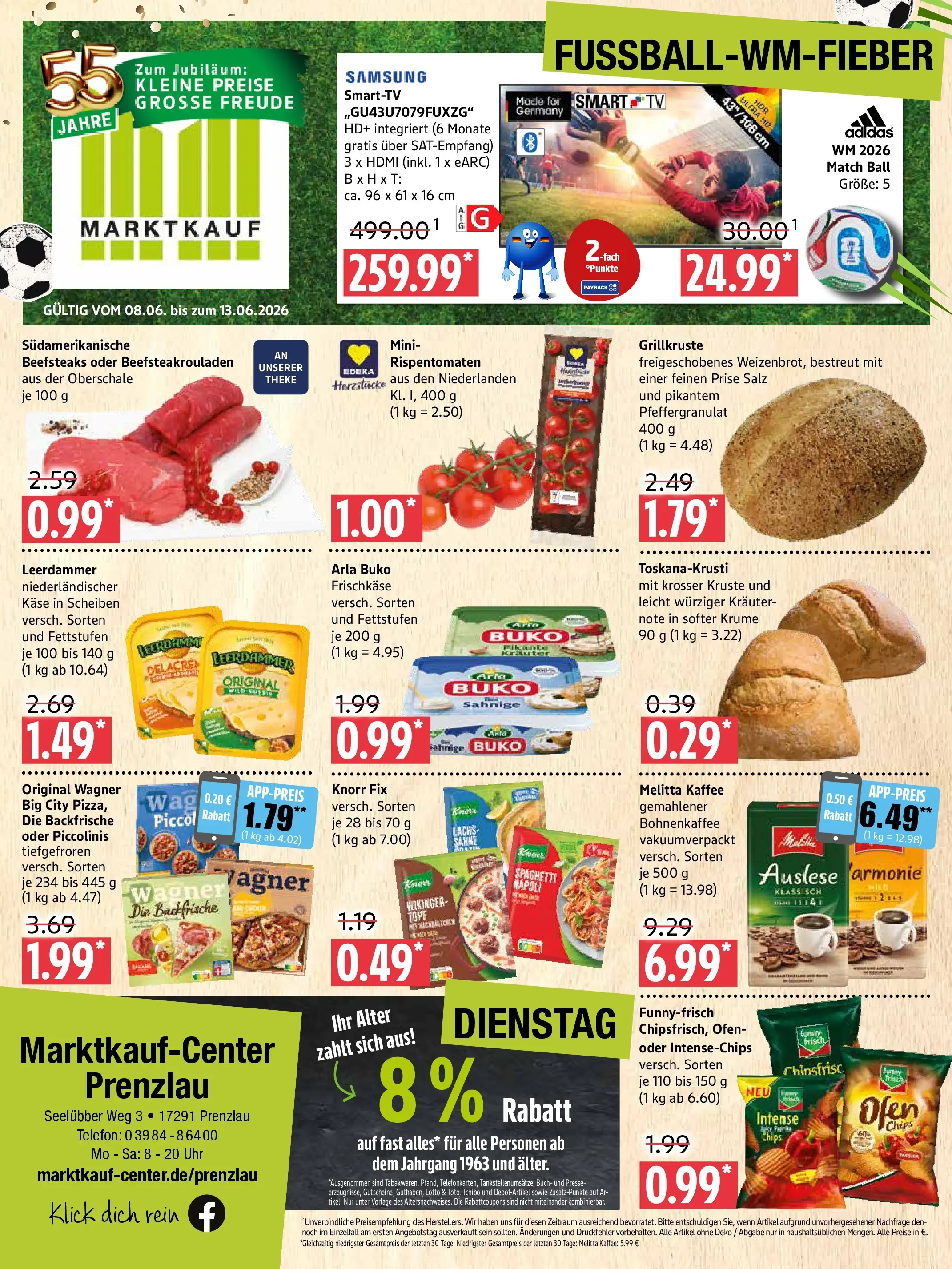 Marktkauf Prospekt Prenzlau (ab 08.06.2026) » Angebote online | Seite: 1 | Produkte: Melitta kaffee, Presse, Salz, Telefon
