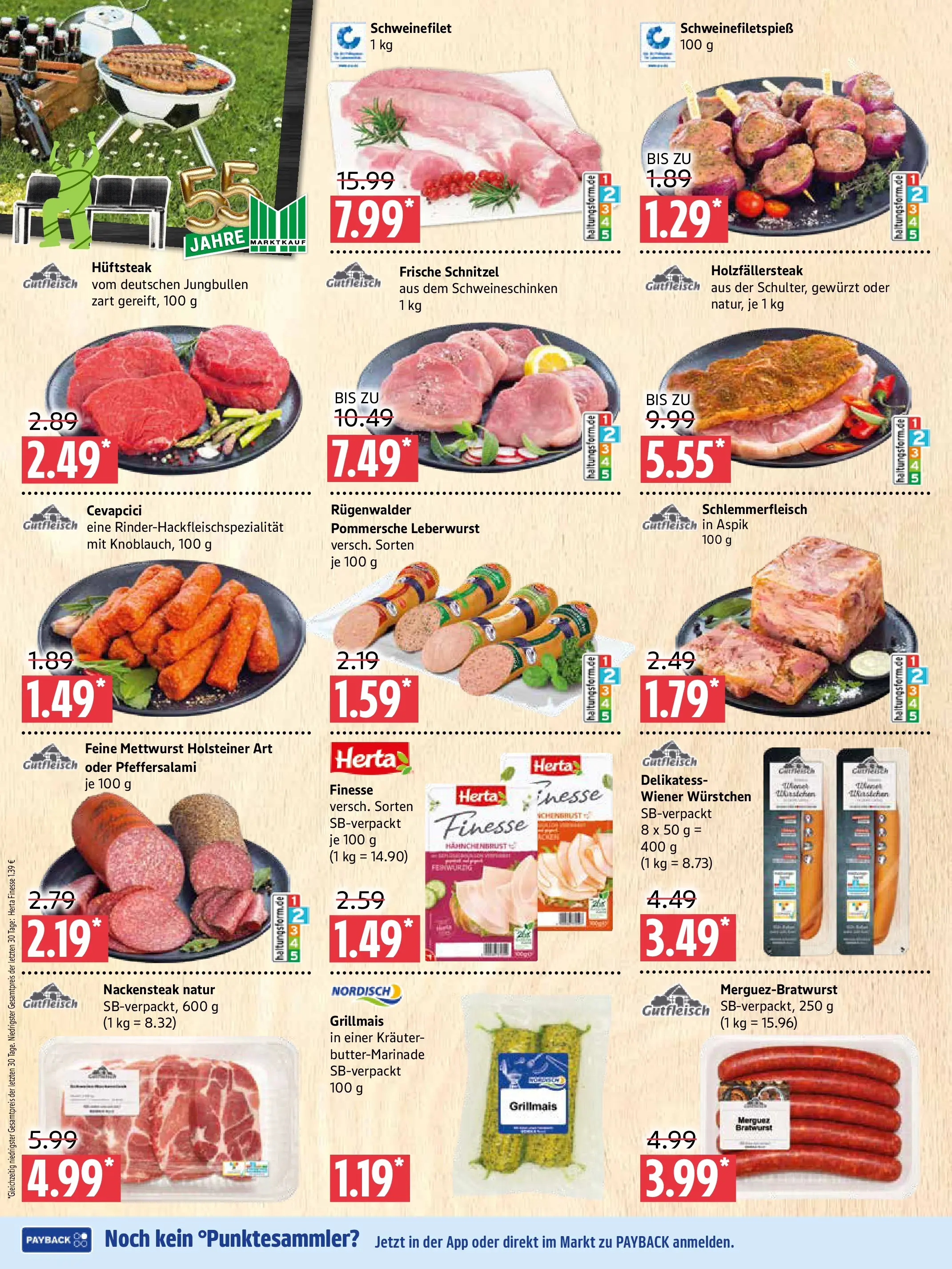 Marktkauf Prospekt Prenzlau (ab 08.06.2026) » Angebote online | Seite: 2 | Produkte: Bratwurst, Cevapcici, Schnitzel, Steak