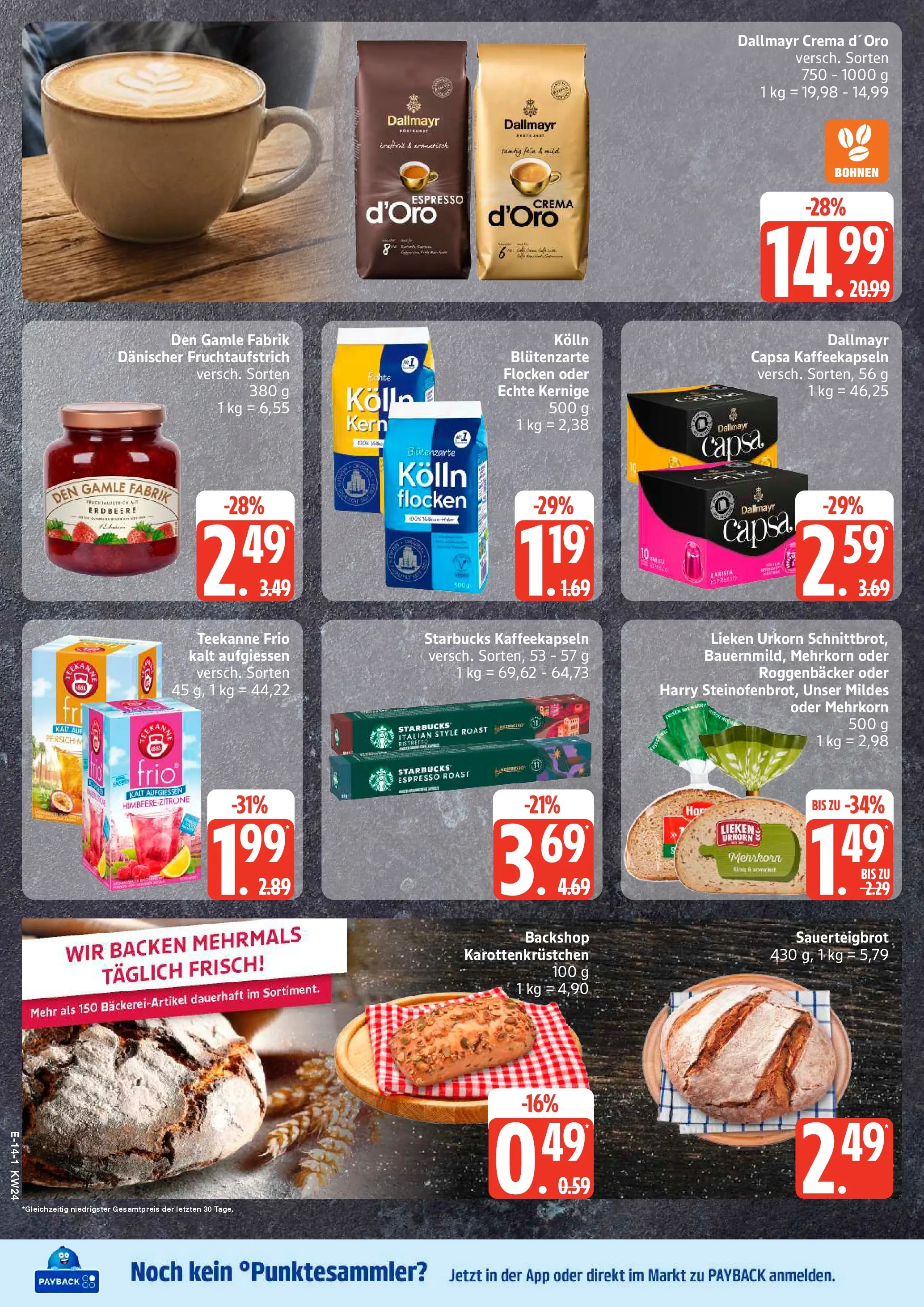 Edeka Prospekt Hamburg (ab 08.06.2026) » Angebote Online | Seite: 18 | Produkte: Kolln, Starbucks, Dallmayr, Flocken