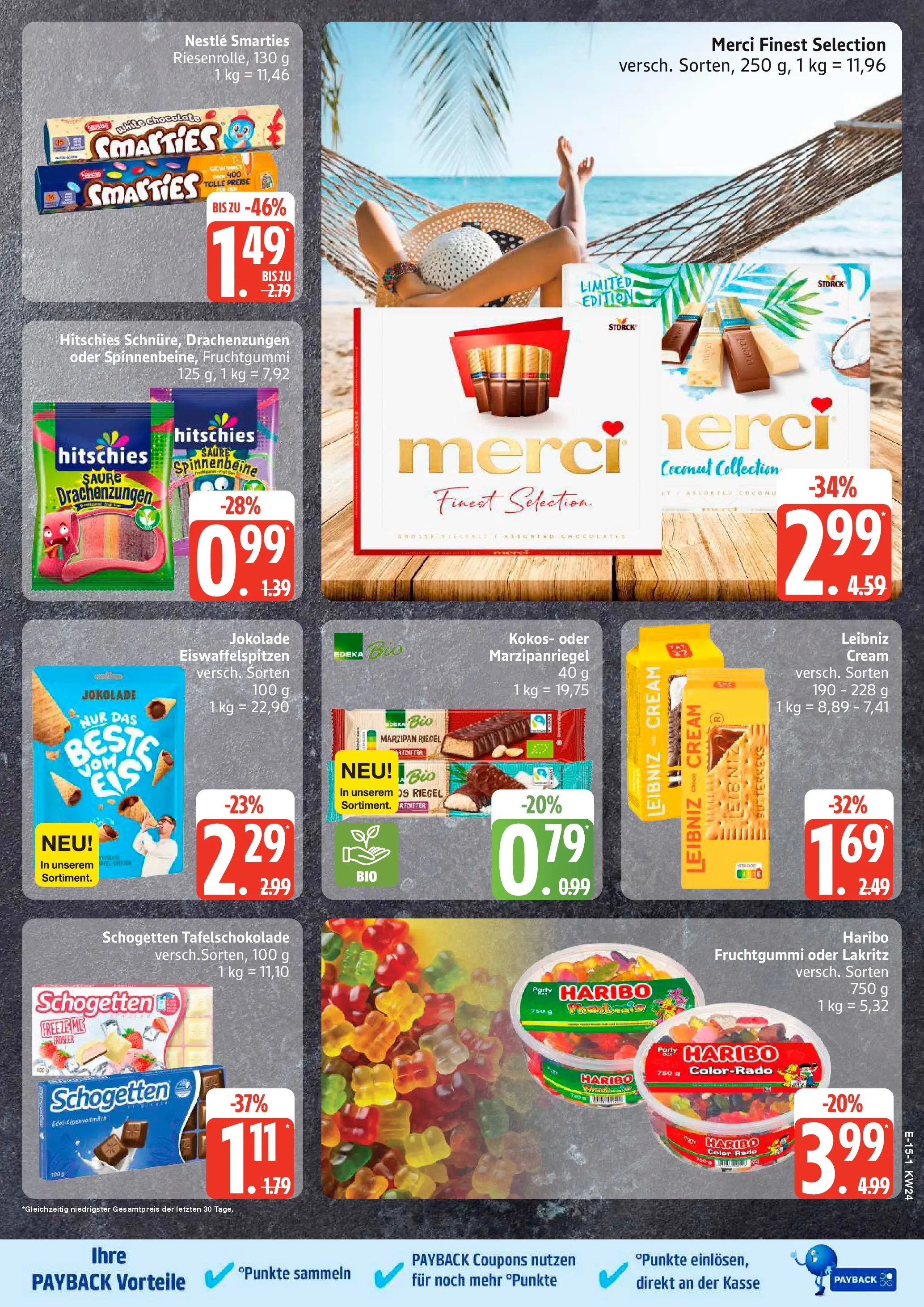 Edeka Prospekt Hamburg (ab 08.06.2026) » Angebote Online | Seite: 19 | Produkte: Merci, Haribo, Smarties, Schogetten
