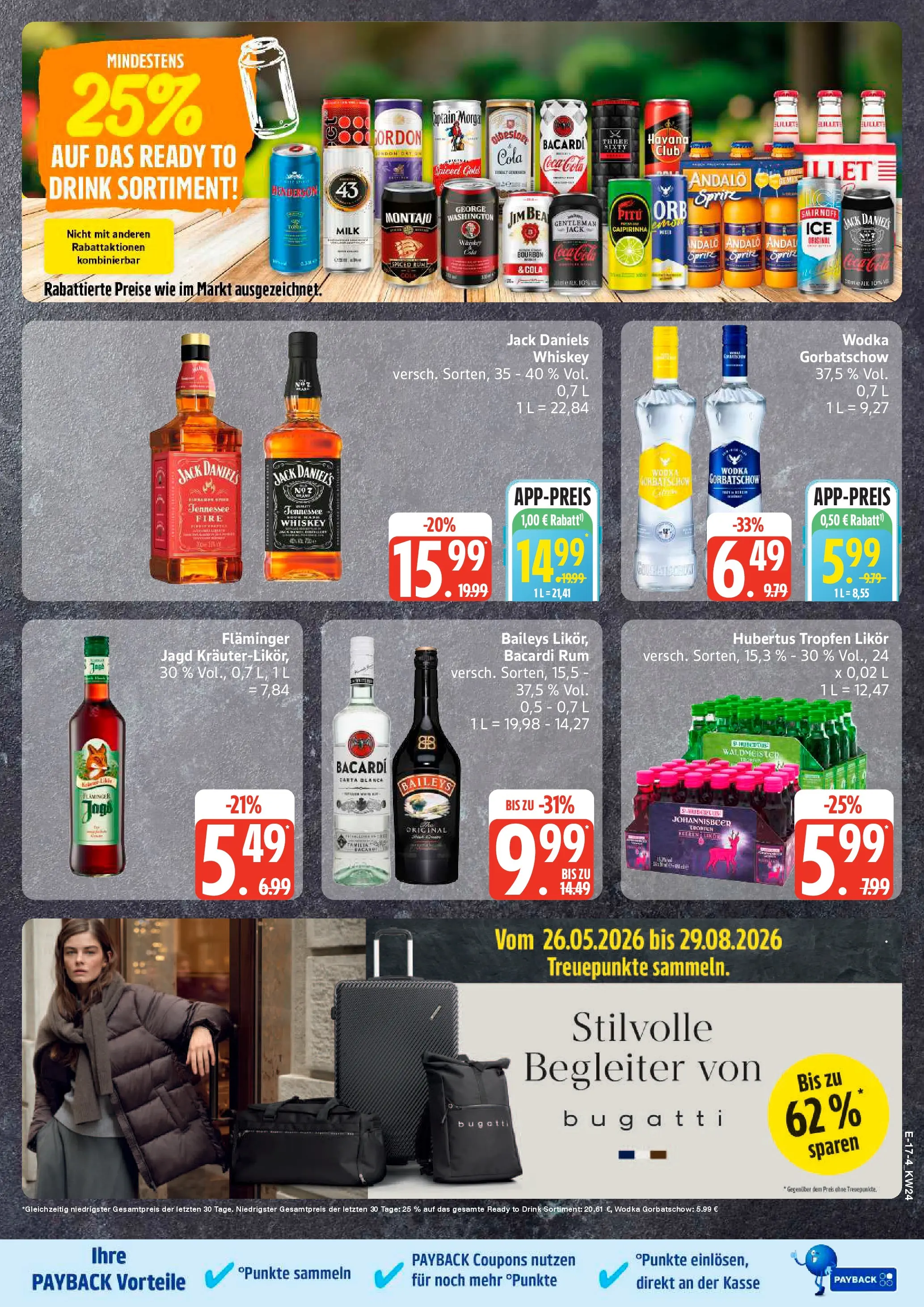 Marktkauf Prospekt Grevesmühlen (ab 08.06.2026) » Angebote online | Seite: 17 | Produkte: Rum, Baileys, Wodka gorbatschow, Vodka