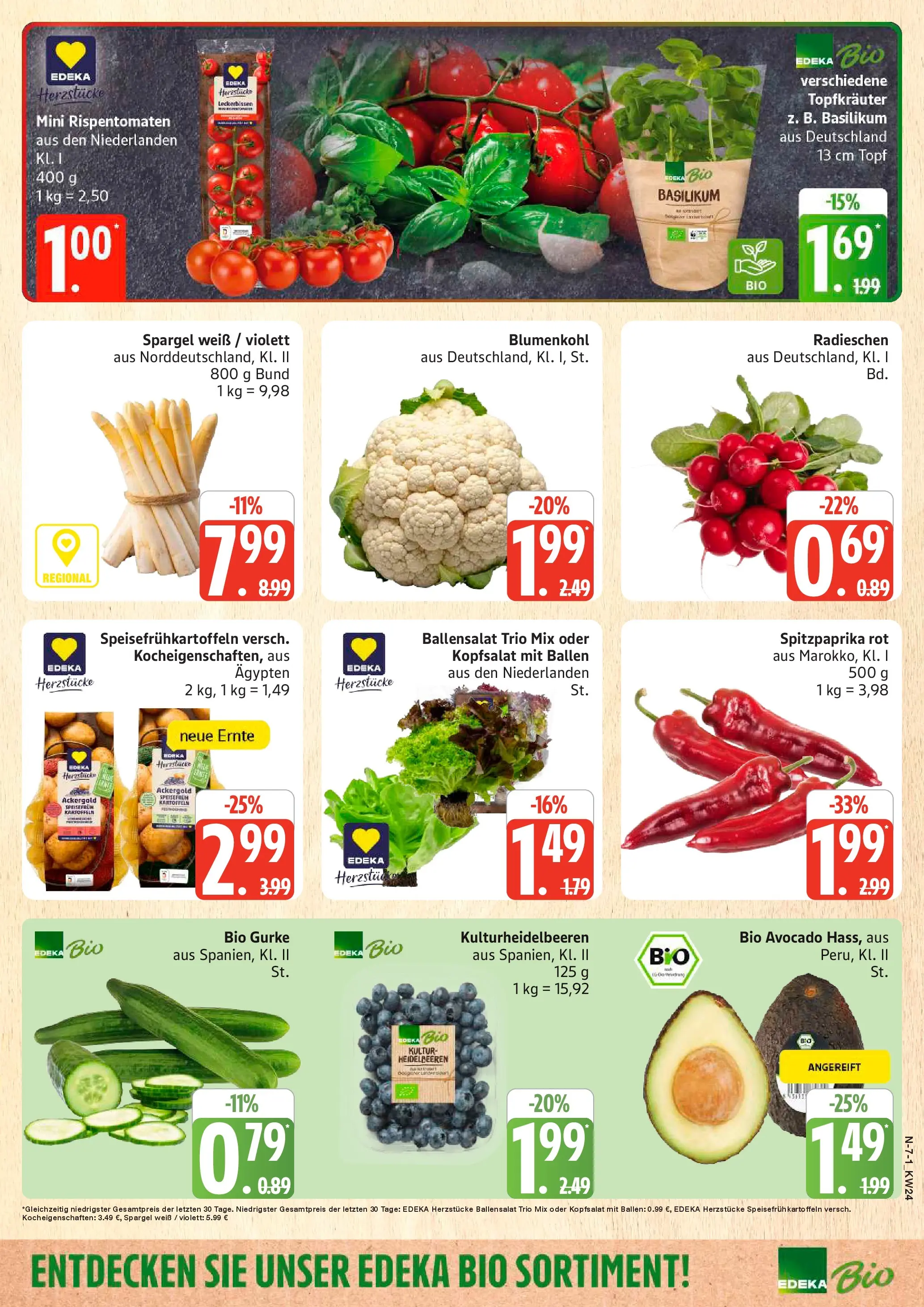 Marktkauf Prospekt Cuxhaven (ab 08.06.2026) » Angebote online | Seite: 7 | Produkte: Spargel, Heidelbeeren, Kartoffeln, Blumenkohl