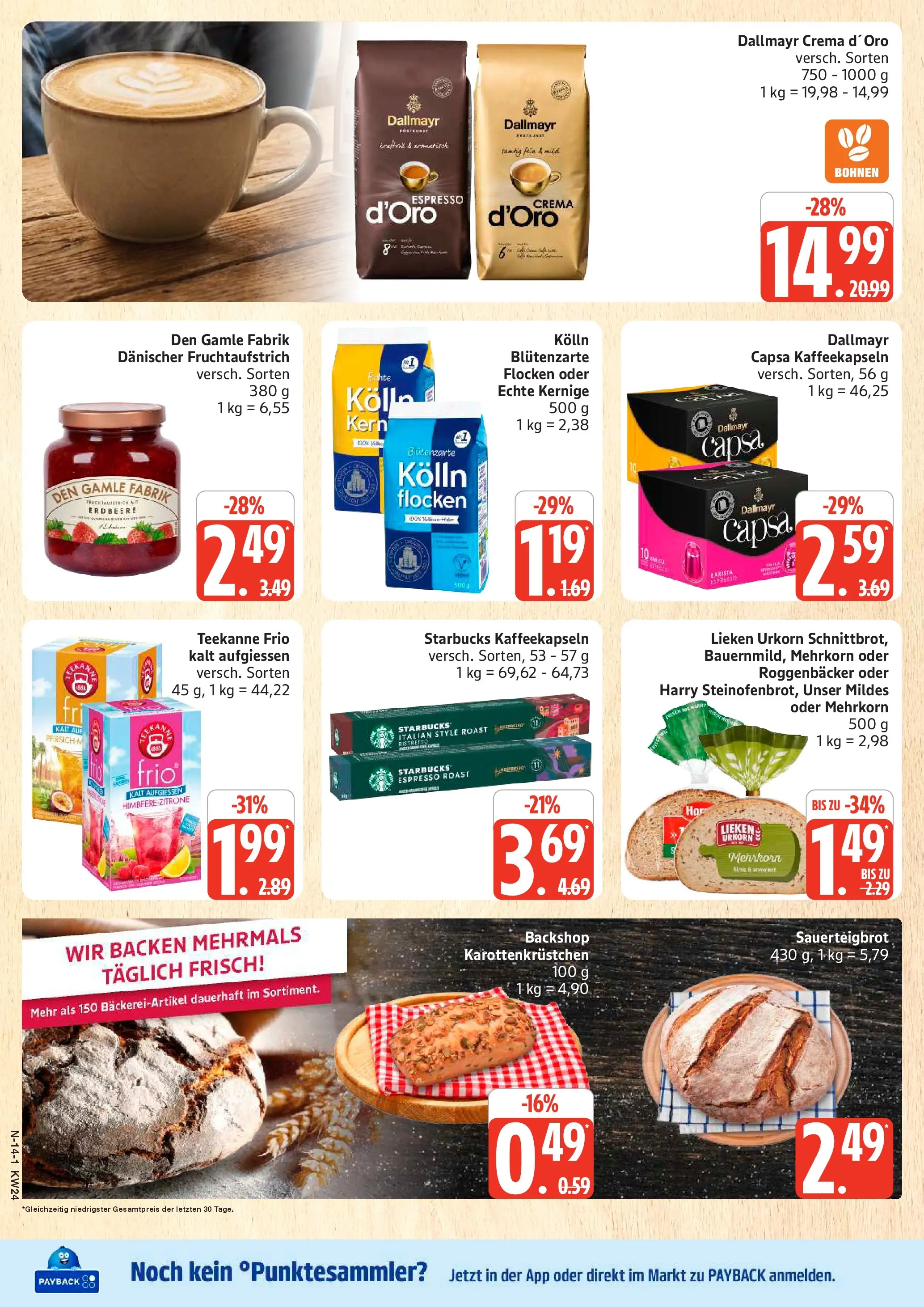 Marktkauf Prospekt Cuxhaven (ab 08.06.2026) » Angebote online | Seite: 14 | Produkte: Kolln, Dallmayr, Teekanne, Dallmayr capsa