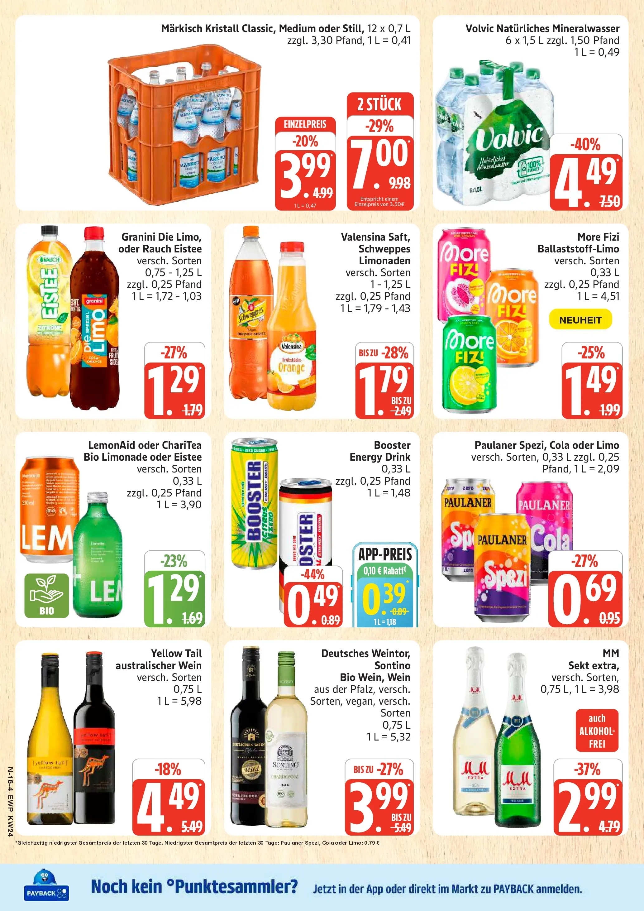 Edeka prospekt Rostock (ab 08.06.2026) » Angebote Online | Seite: 16 | Produkte: Cola, Limonade, Mineralwasser, Paulaner
