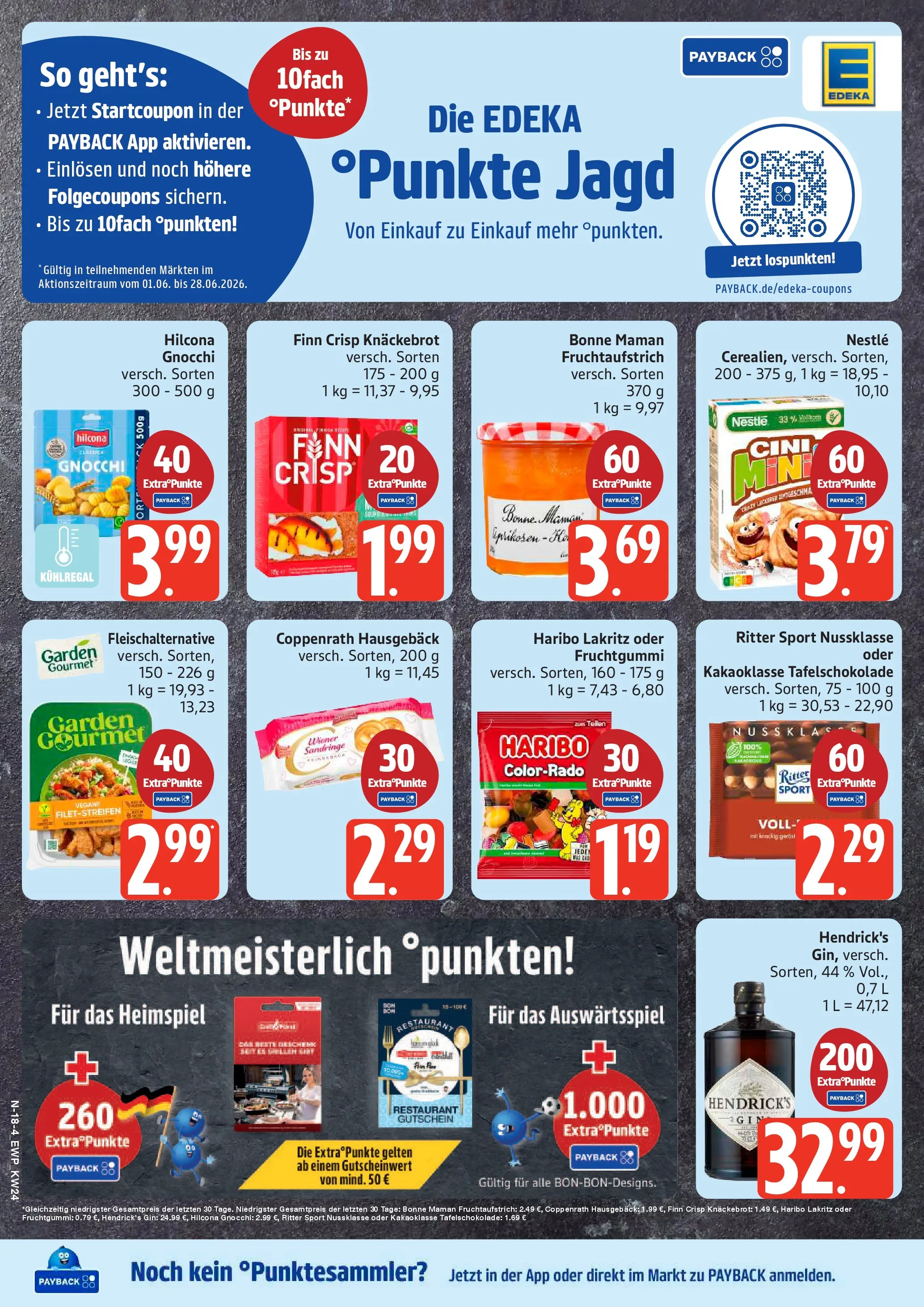 Edeka prospekt Rostock (ab 08.06.2026) » Angebote Online | Seite: 18 | Produkte: Haribo, Ritter sport, Gin, Bonne maman