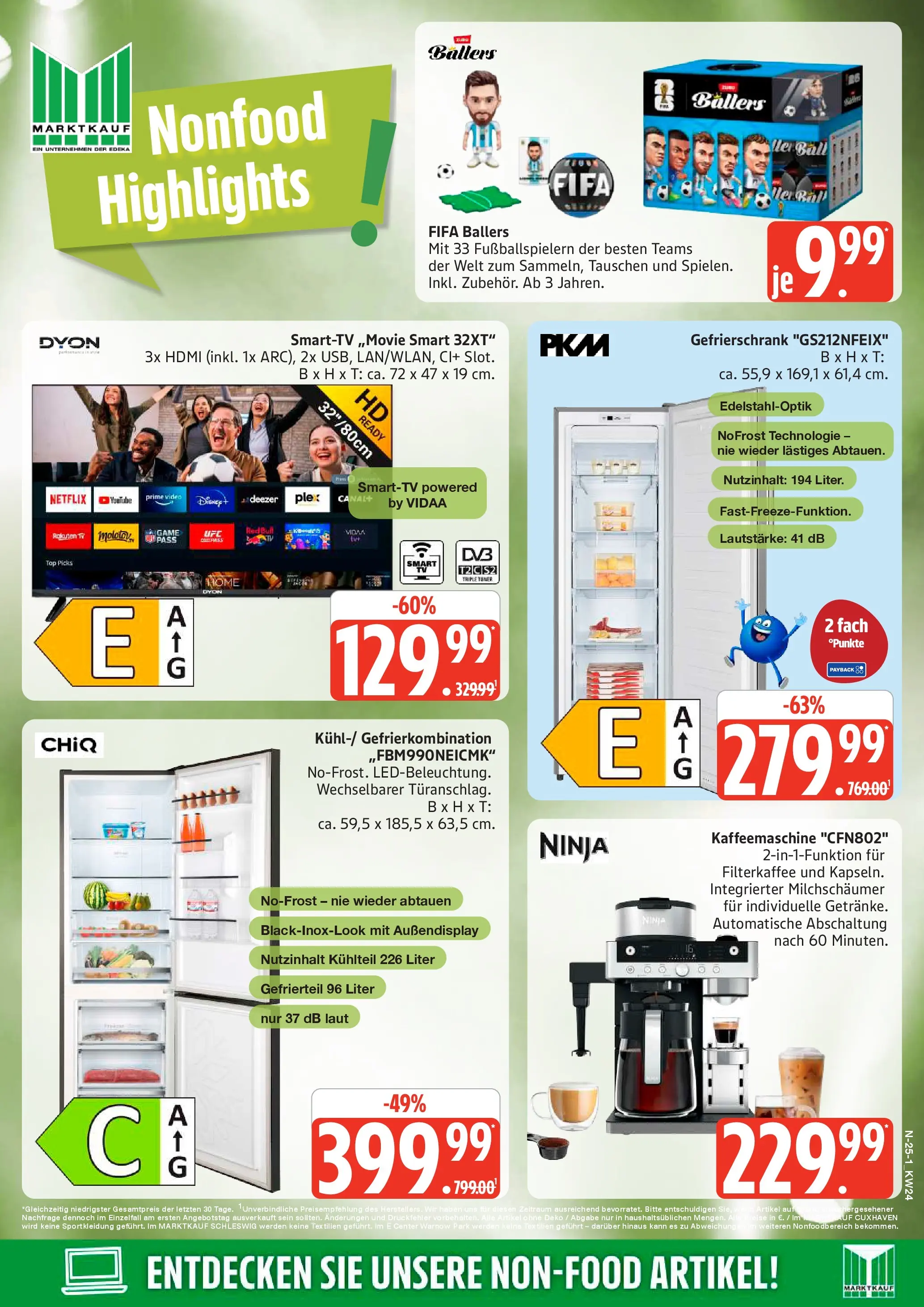 Marktkauf Prospekt Cuxhaven (ab 08.06.2026) » Angebote online | Seite: 25 | Produkte: Top, Gefrierschrank, Kaffeemaschine