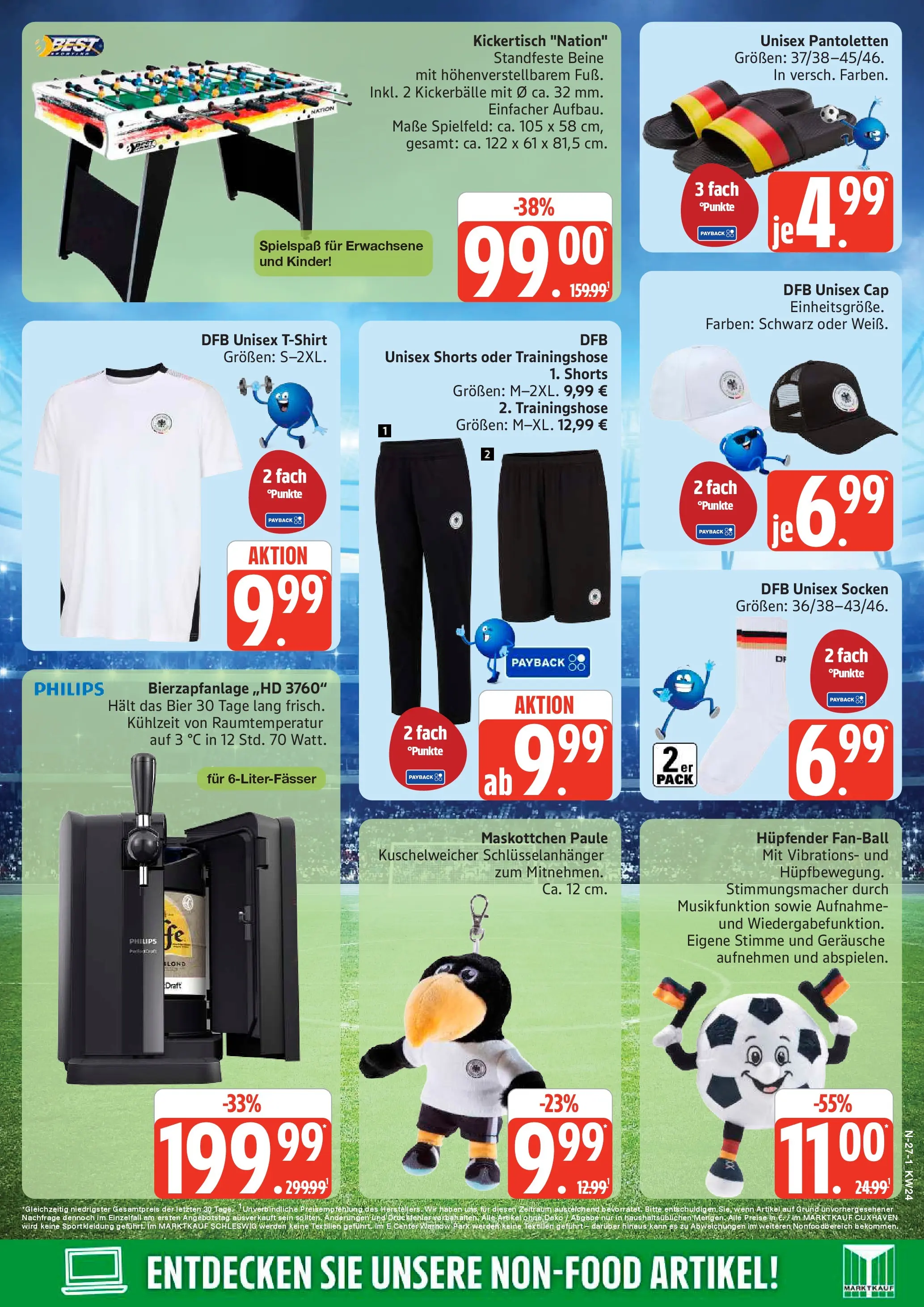 Marktkauf Prospekt Cuxhaven (ab 08.06.2026) » Angebote online | Seite: 27 | Produkte: T-Shirt, Trainingshose, Bier, Tisch