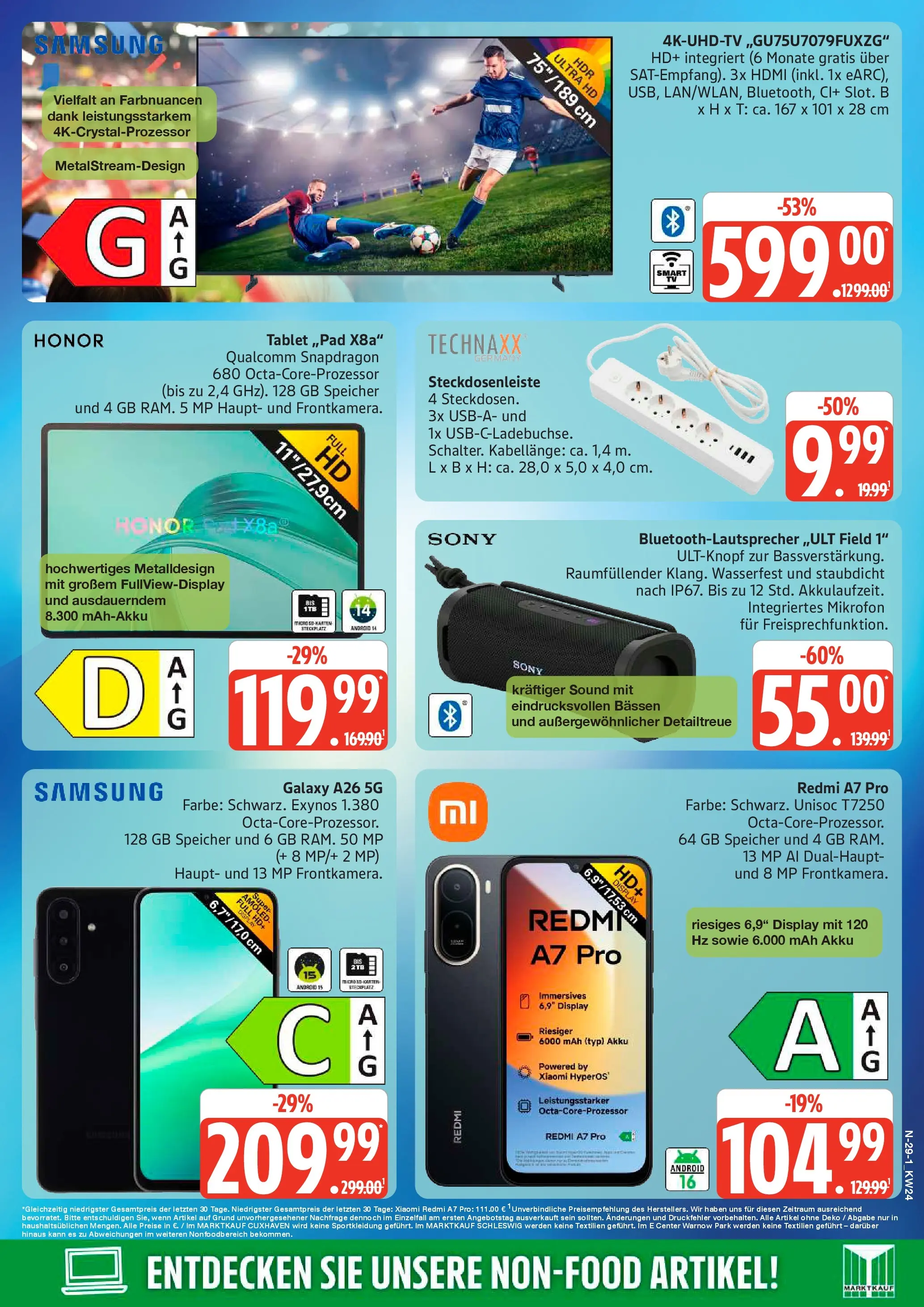 Marktkauf Prospekt Cuxhaven (ab 08.06.2026) » Angebote online | Seite: 29 | Produkte: Mikrofon, Sony, Samsung, Smartphone