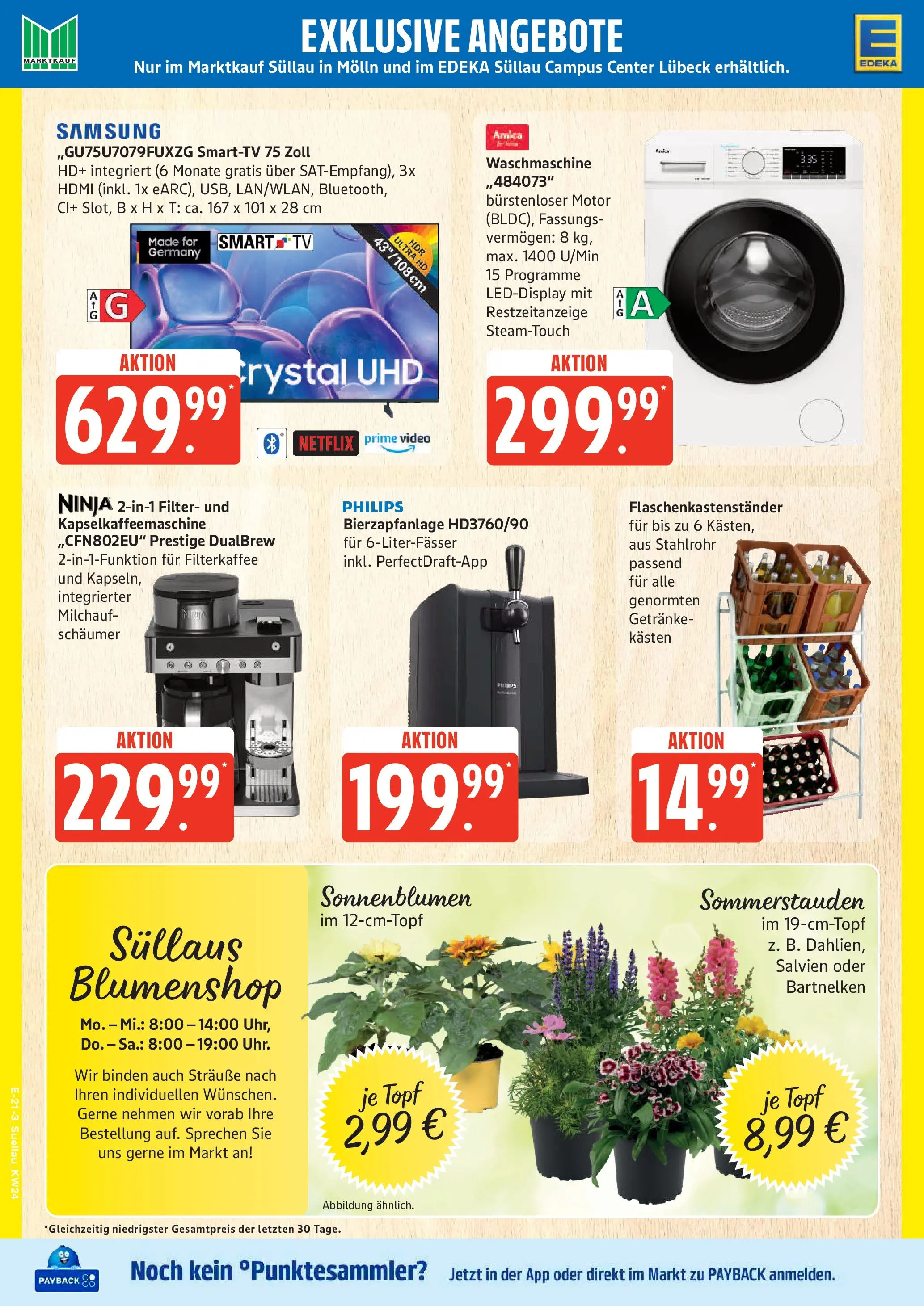 Edeka prospekt Ratzeburg (ab 08.06.2026) » Angebote Online | Seite: 27 | Produkte: Philips, Waschmaschine, Smart TV, Video