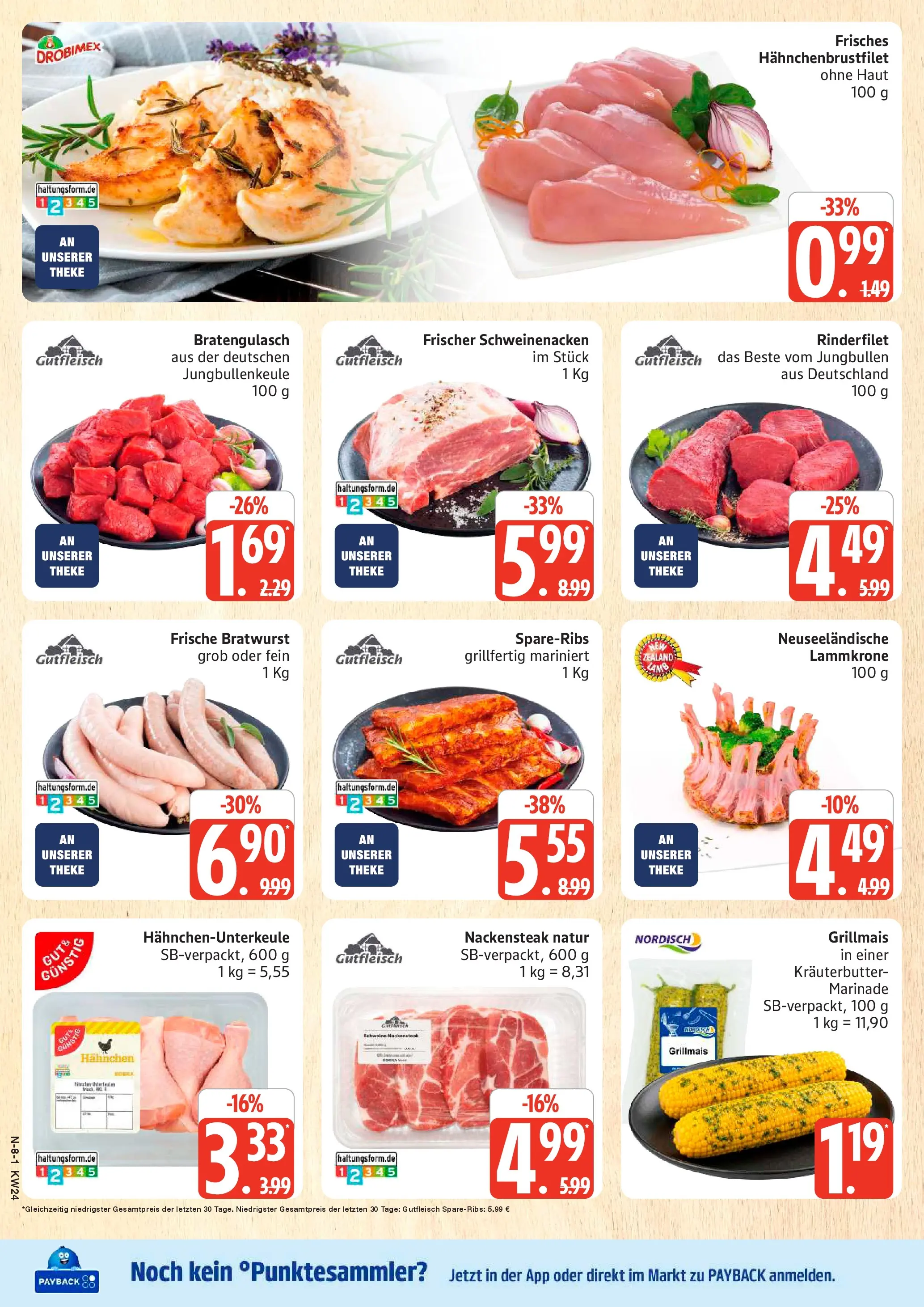 Marktkauf Prospekt Cuxhaven (ab 08.06.2026) » Angebote online | Seite: 8 | Produkte: Rinderfilet, Bratwurst, Kräuterbutter, Steak