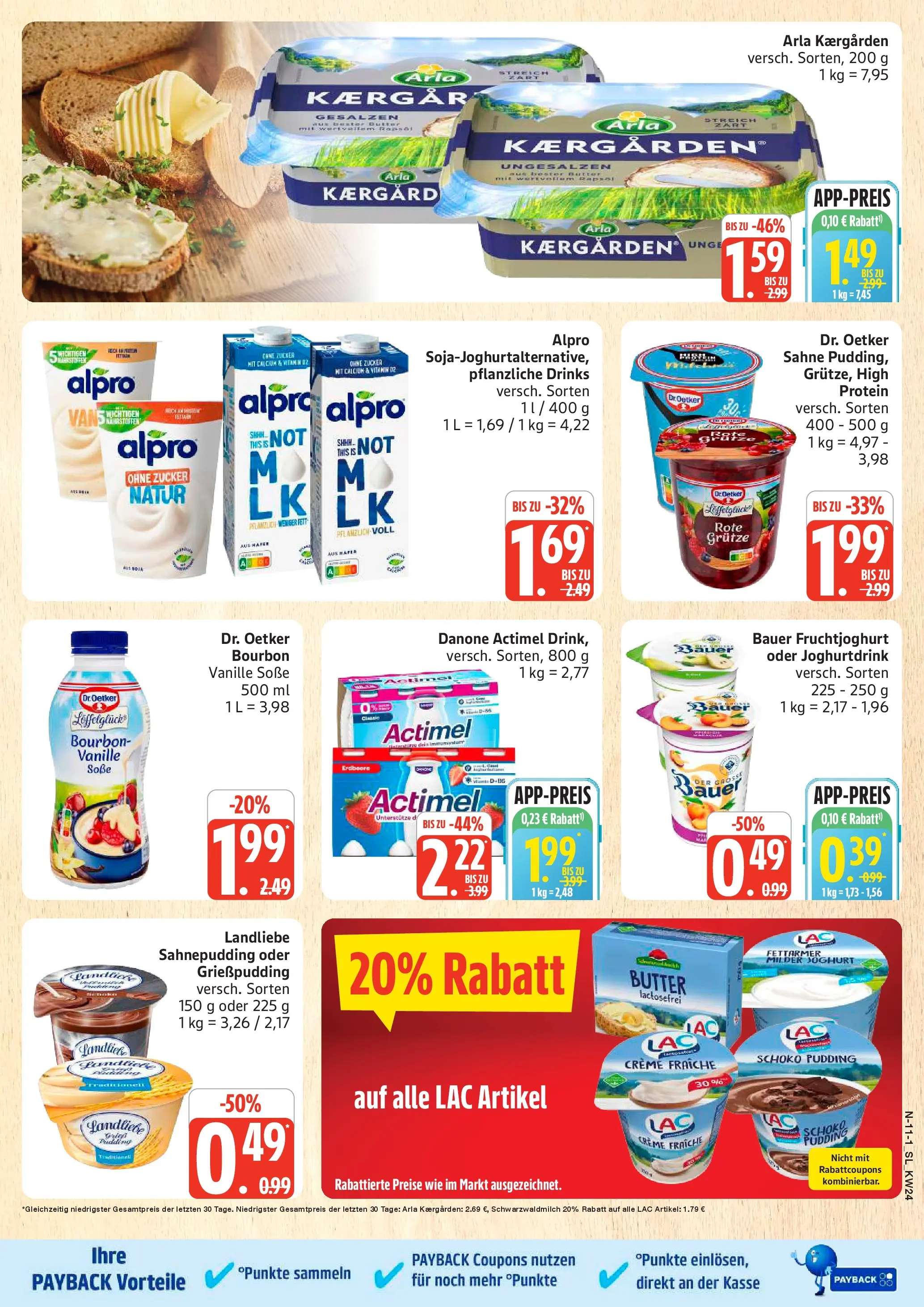 Edeka prospekt Schleswig (ab 08.06.2026) » Angebote Online | Seite: 11 | Produkte: Actimel, Fruchtjoghurt, Pudding, Creme