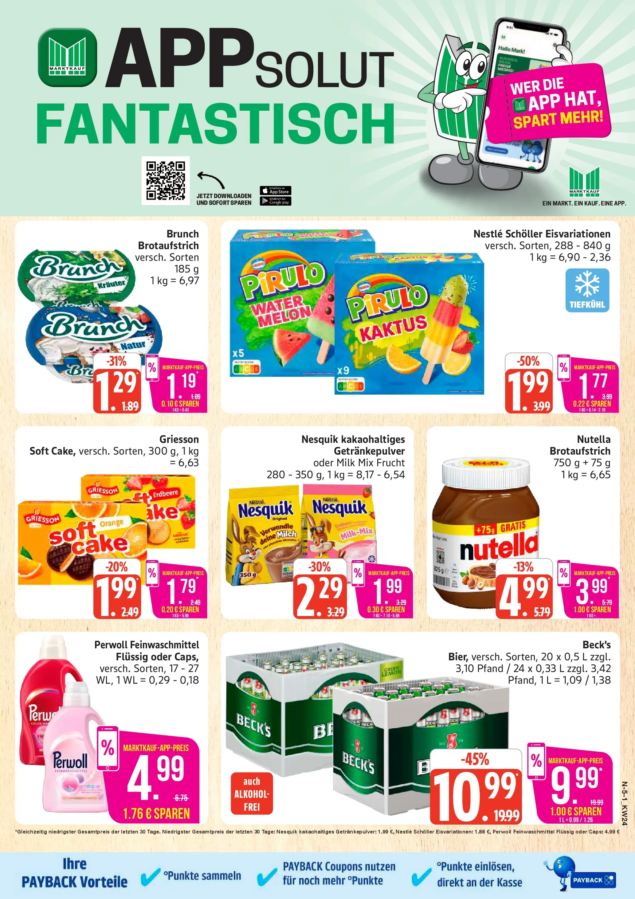 Marktkauf Prospekt Cuxhaven (ab 08.06.2026) » Angebote online | Seite: 5 | Produkte: Milch, Bier, Perwoll, Nutella