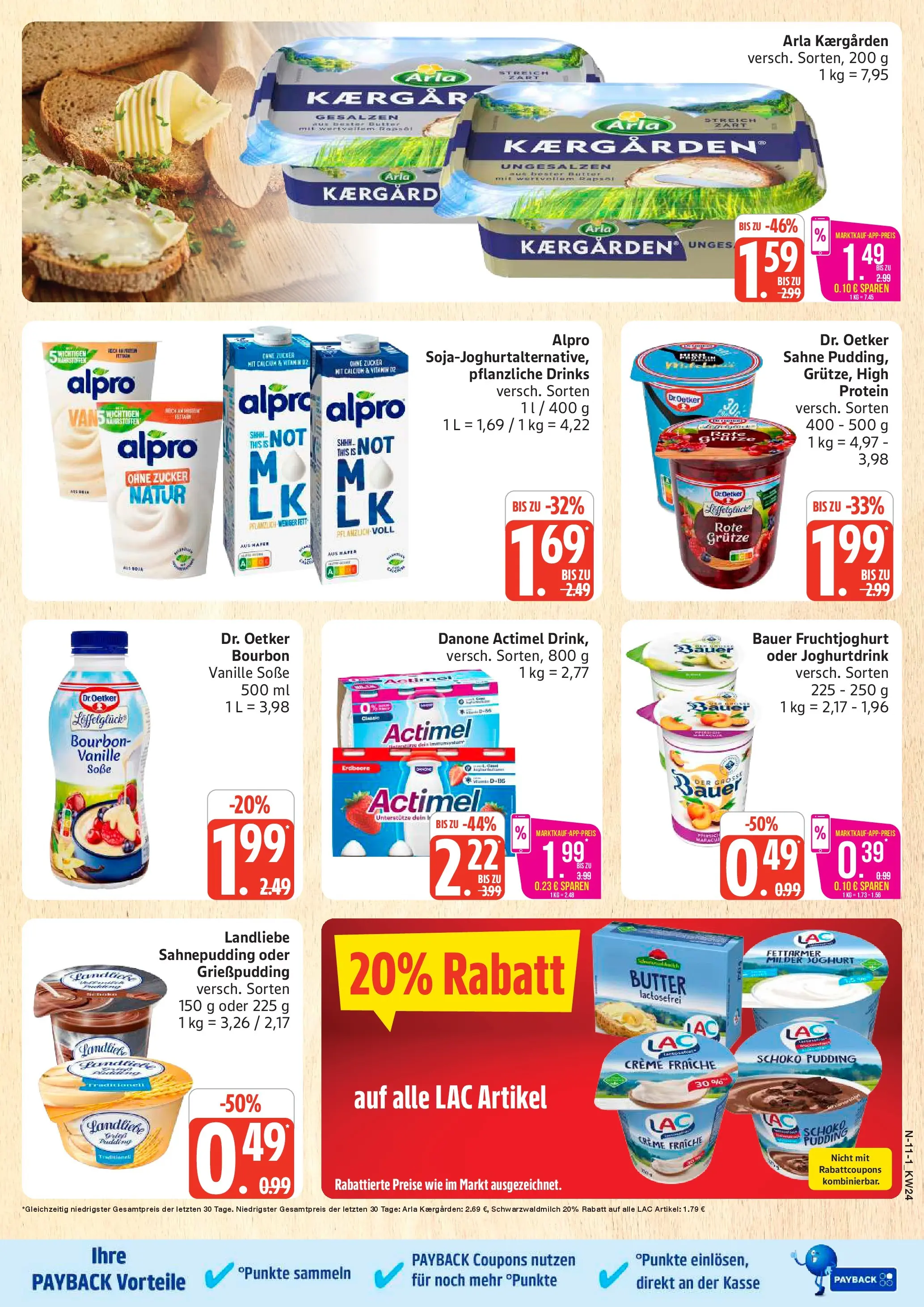 Marktkauf Prospekt Cuxhaven (ab 08.06.2026) » Angebote online | Seite: 11 | Produkte: Butter, Fruchtjoghurt, Bourbon, Sahne