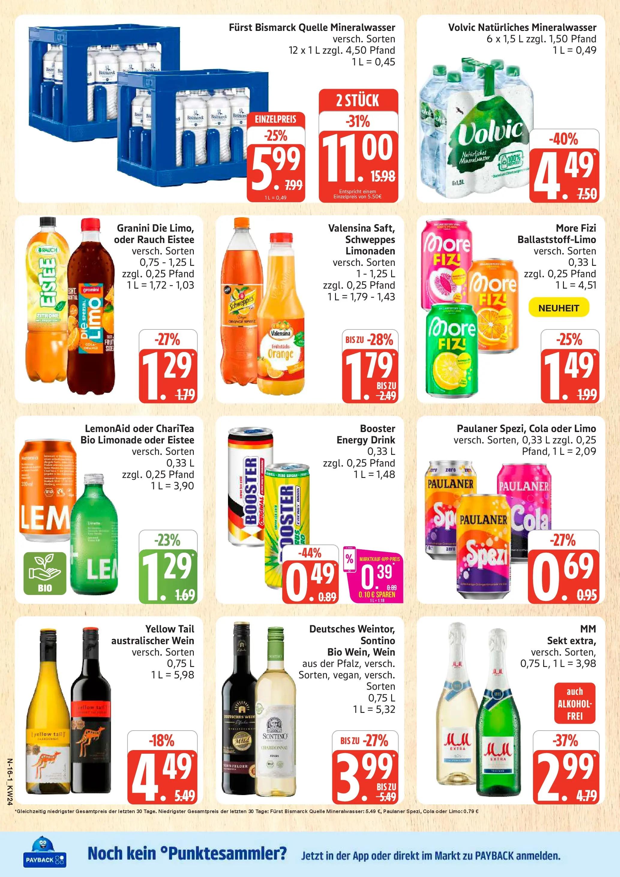 Marktkauf Prospekt Cuxhaven (ab 08.06.2026) » Angebote online | Seite: 16 | Produkte: Cola, Limonade, Schweppes, Volvic
