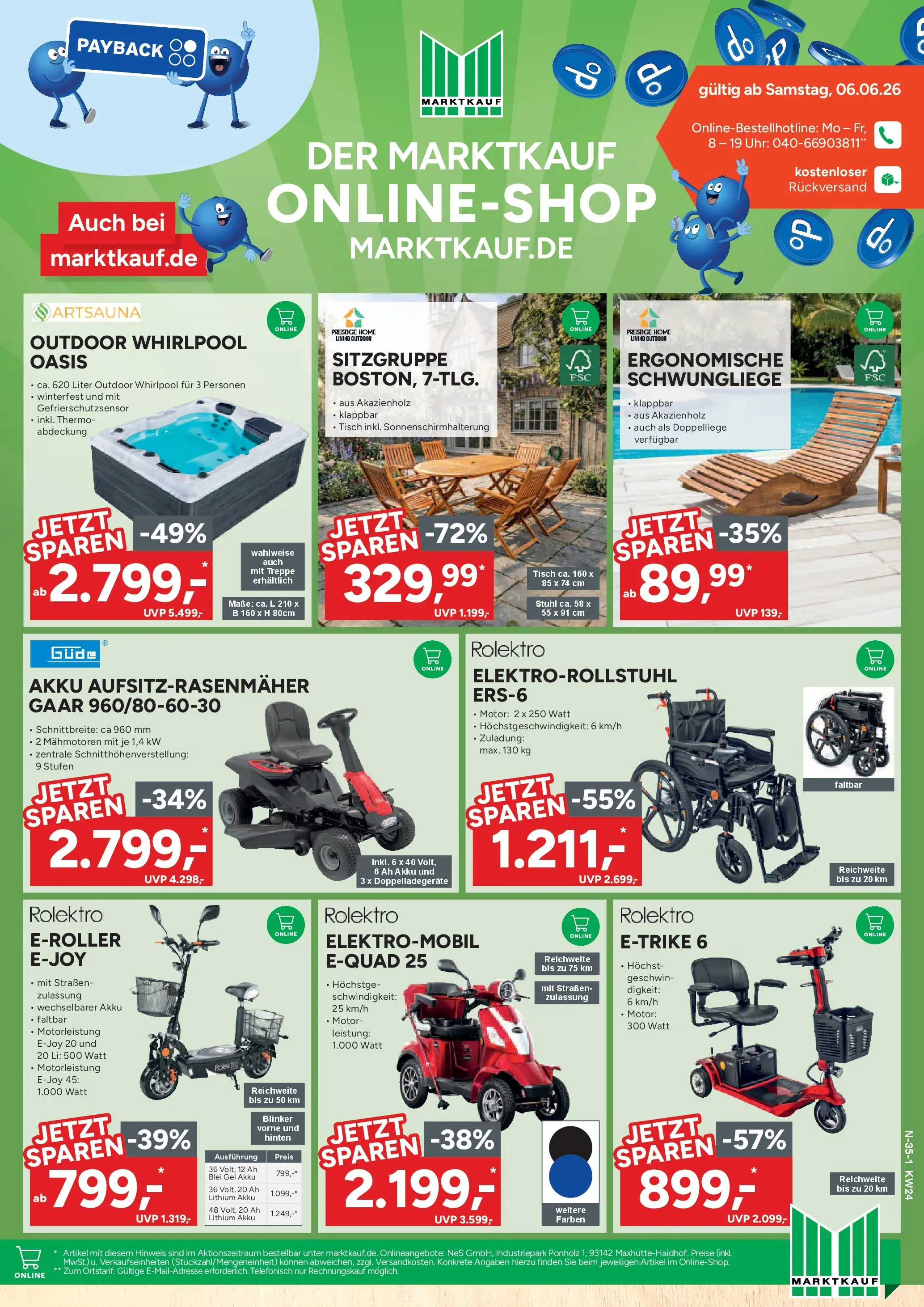 Marktkauf Prospekt Cuxhaven (ab 08.06.2026) » Angebote online | Seite: 35 | Produkte: Tisch, Stuhl, Scooter, Uhr