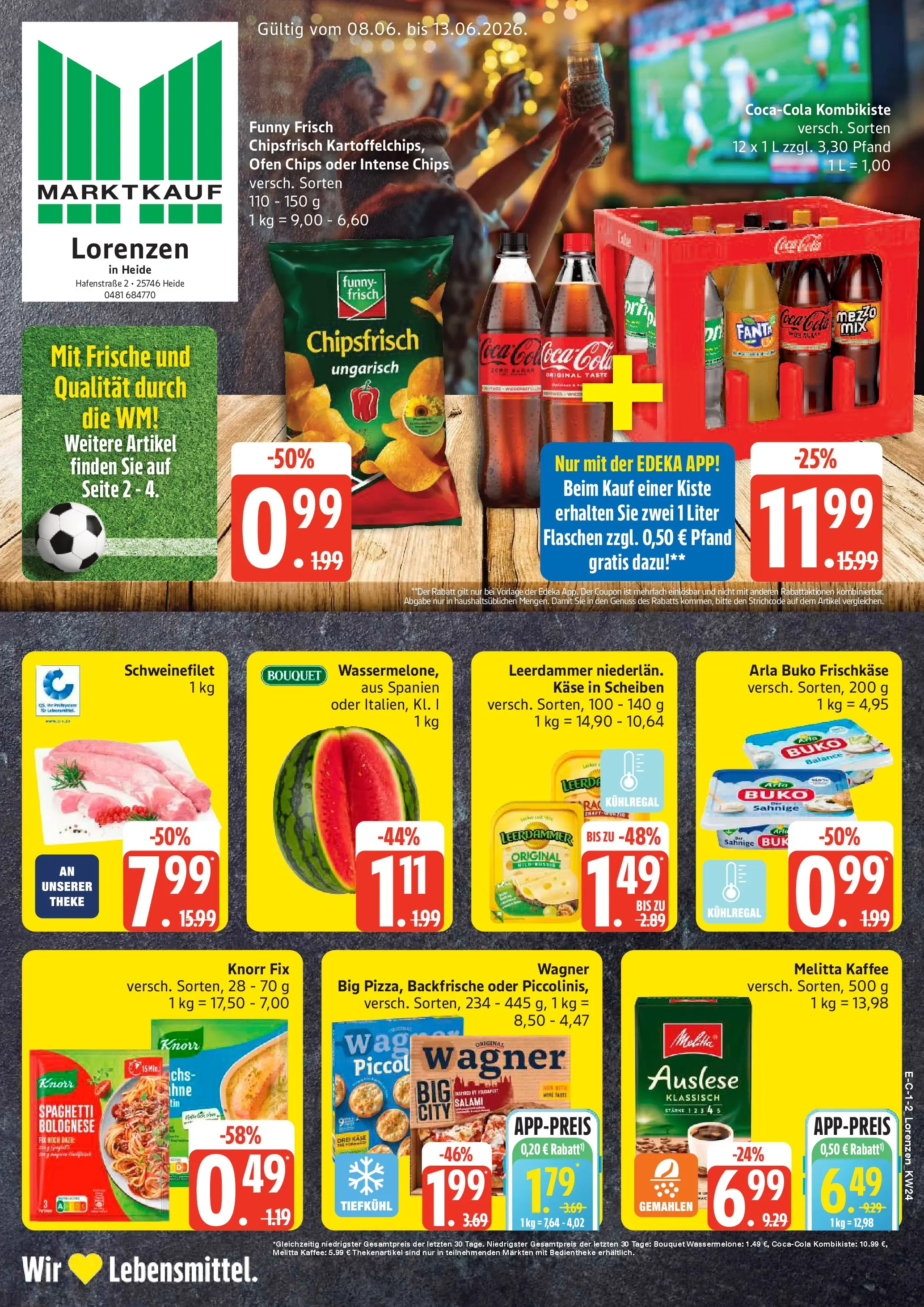 Marktkauf Prospekt Heide (ab 08.06.2026) » Angebote online | Seite: 1 | Produkte: Melitta, Ofen, Fanta, Salami