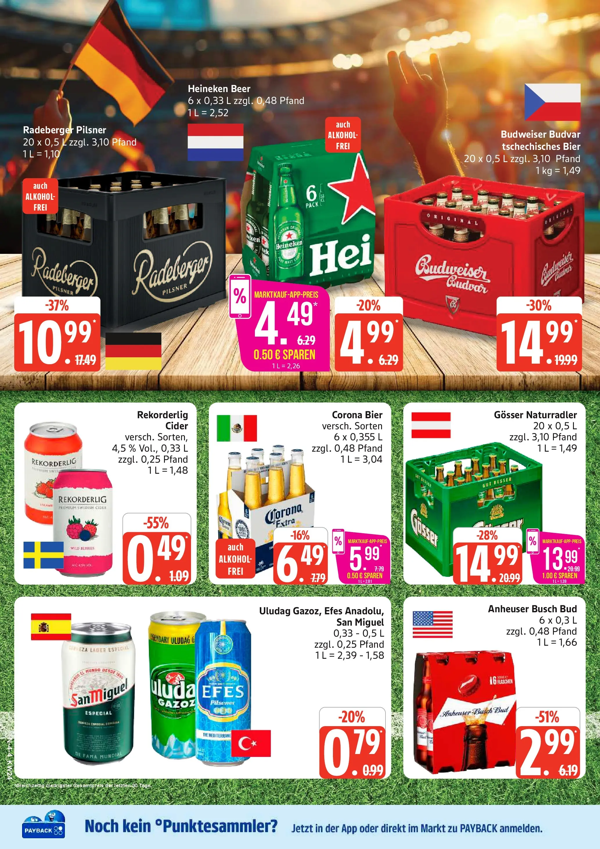 Marktkauf Prospekt Neuenkirchen (ab 08.06.2026) » Angebote online | Seite: 4 | Produkte: Bier, Heineken, Budweiser, Radeberger pilsner