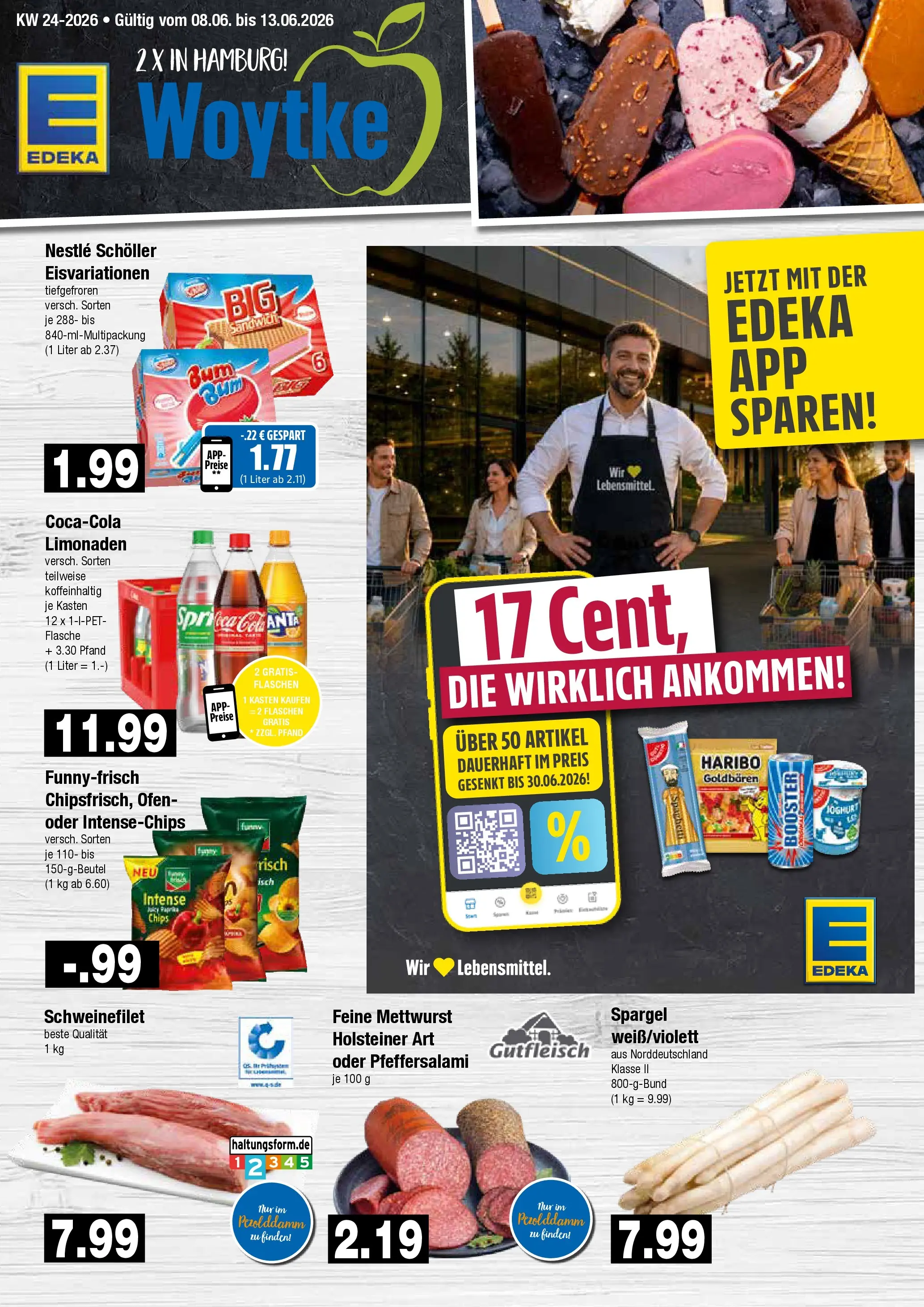 Edeka prospekt Hamburg (ab 08.06.2026) » Angebote Online | Seite: 1 | Produkte: Ofen, Haribo, Spargel, Schweinefilet