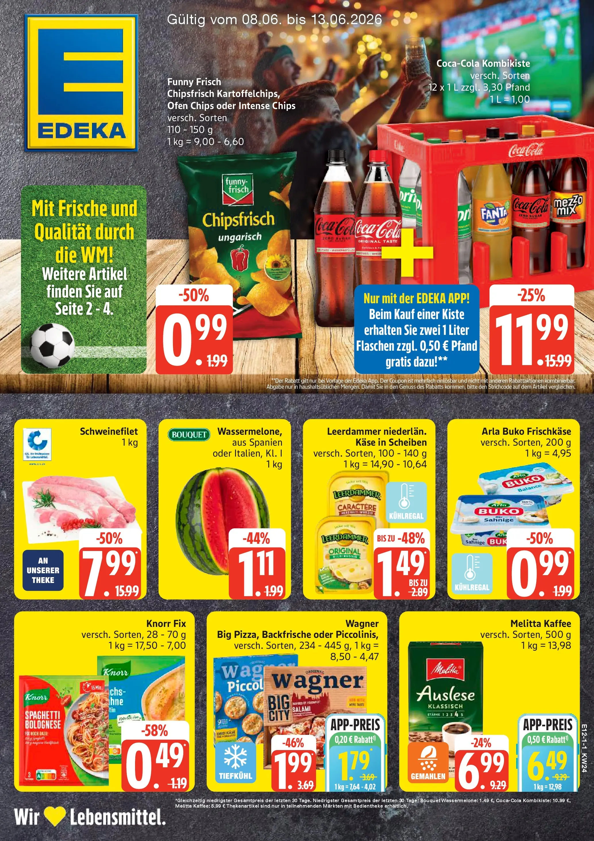 Edeka prospekt Ammersbek (ab 08.06.2026) » Angebote Online | Seite: 1 | Produkte: Theke, Funny frisch, Arla buko, Salami