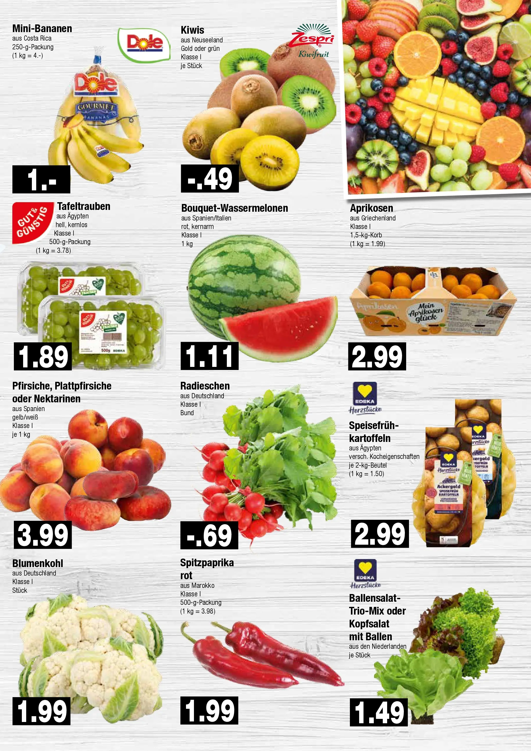Edeka prospekt Hamburg (ab 08.06.2026) » Angebote Online | Seite: 3 | Produkte: Nektarinen, Kartoffeln, Blumenkohl
