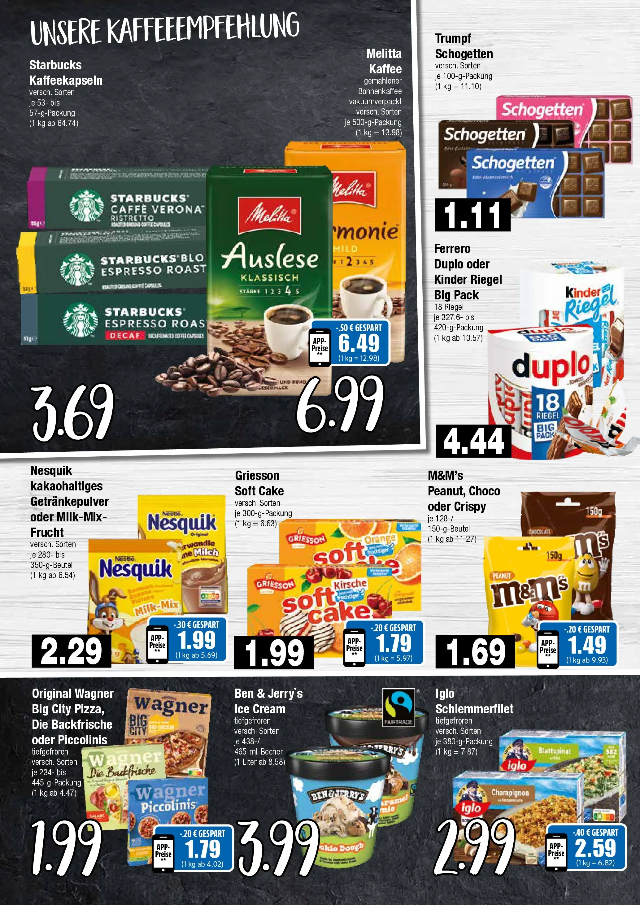 Edeka prospekt Hamburg (ab 08.06.2026) » Angebote Online | Seite: 6 | Produkte: Ferrero duplo, Starbucks, M&M's, Kinder riegel