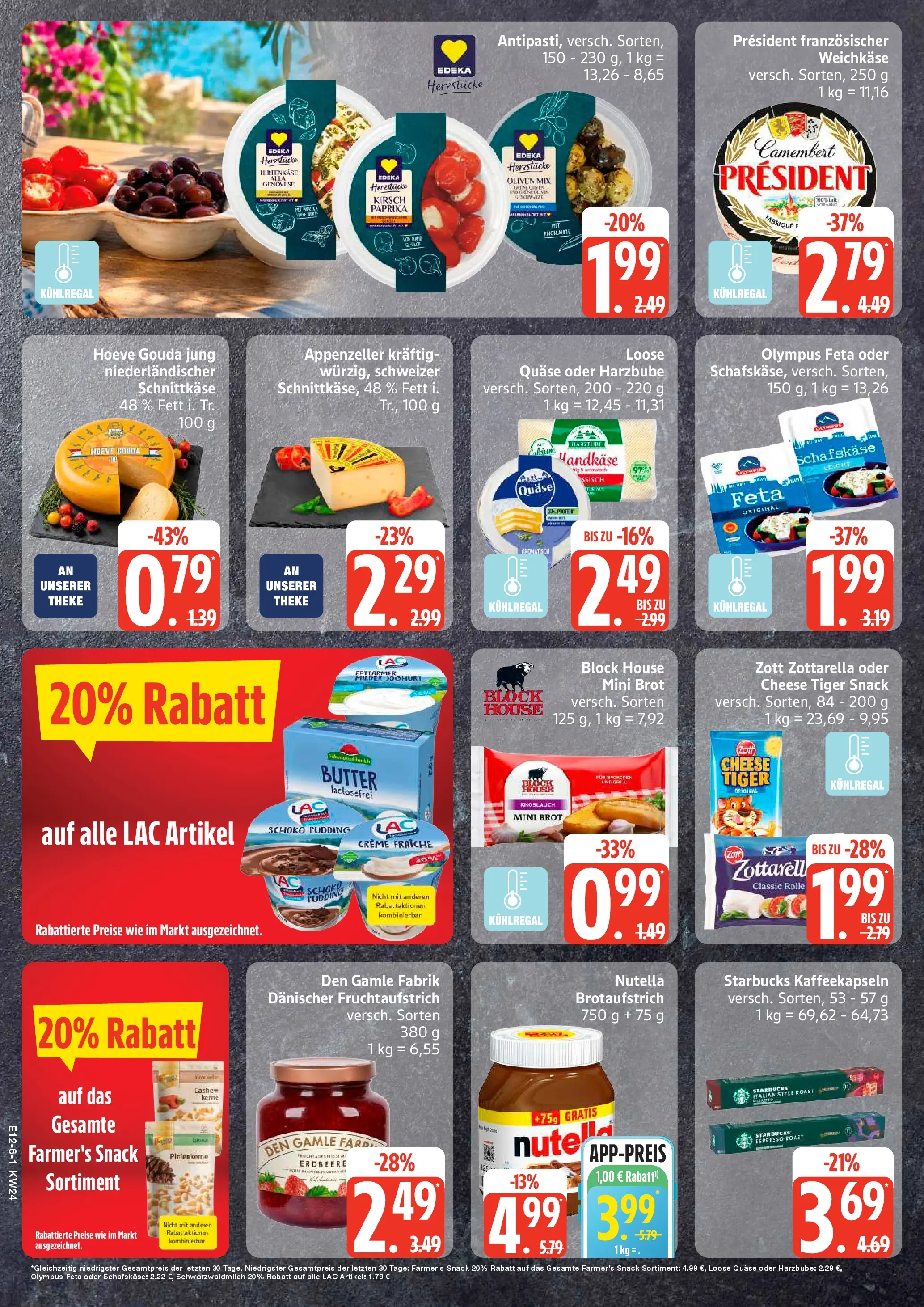 Edeka prospekt Ammersbek (ab 08.06.2026) » Angebote Online | Seite: 6 | Produkte: Feta, Gouda, Pudding, Schafskase