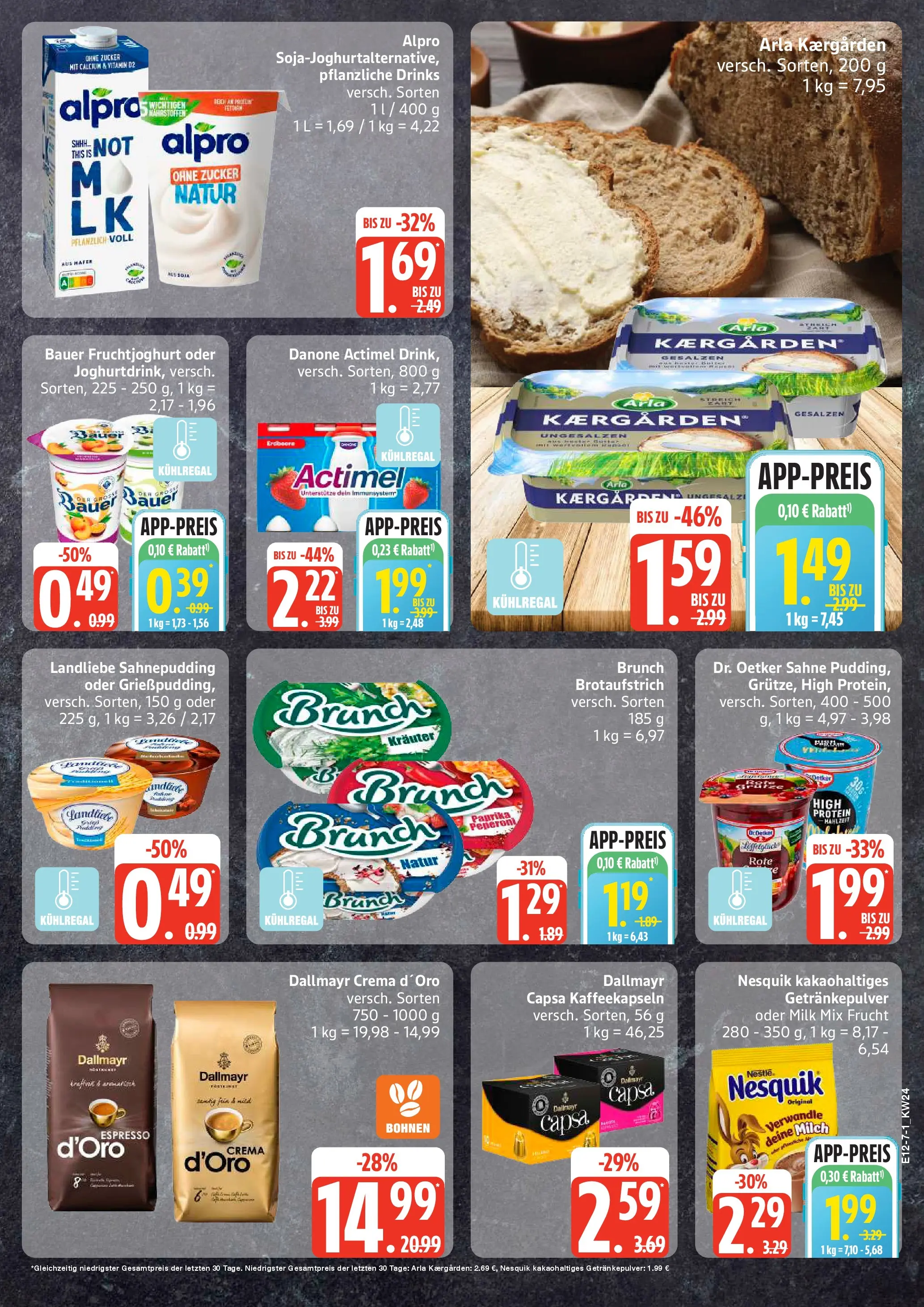 Edeka prospekt Ammersbek (ab 08.06.2026) » Angebote Online | Seite: 7 | Produkte: Milch, Dallmayr, Zucker, Sahne