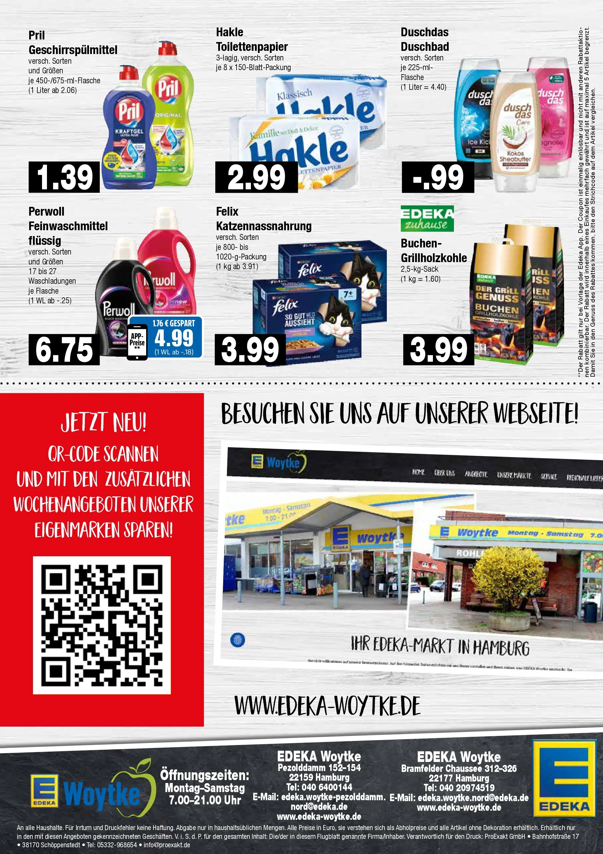 Edeka prospekt Hamburg (ab 08.06.2026) » Angebote Online | Seite: 8 | Produkte: Perwoll, Shower Gel, Pril, Toilettenpapier