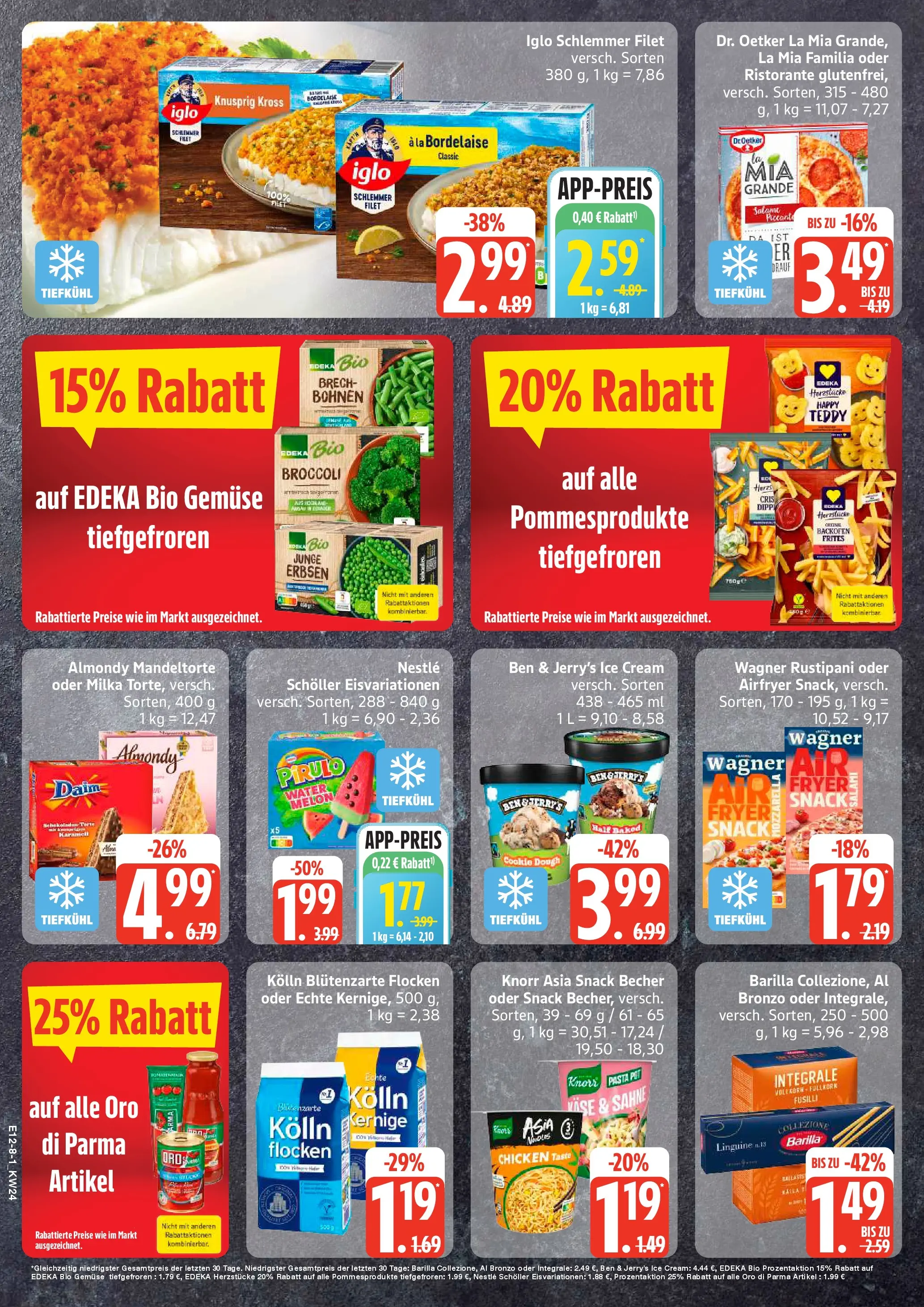 Edeka prospekt Ammersbek (ab 08.06.2026) » Angebote Online | Seite: 8 | Produkte: Barilla, Knorr, Salami, Sahne