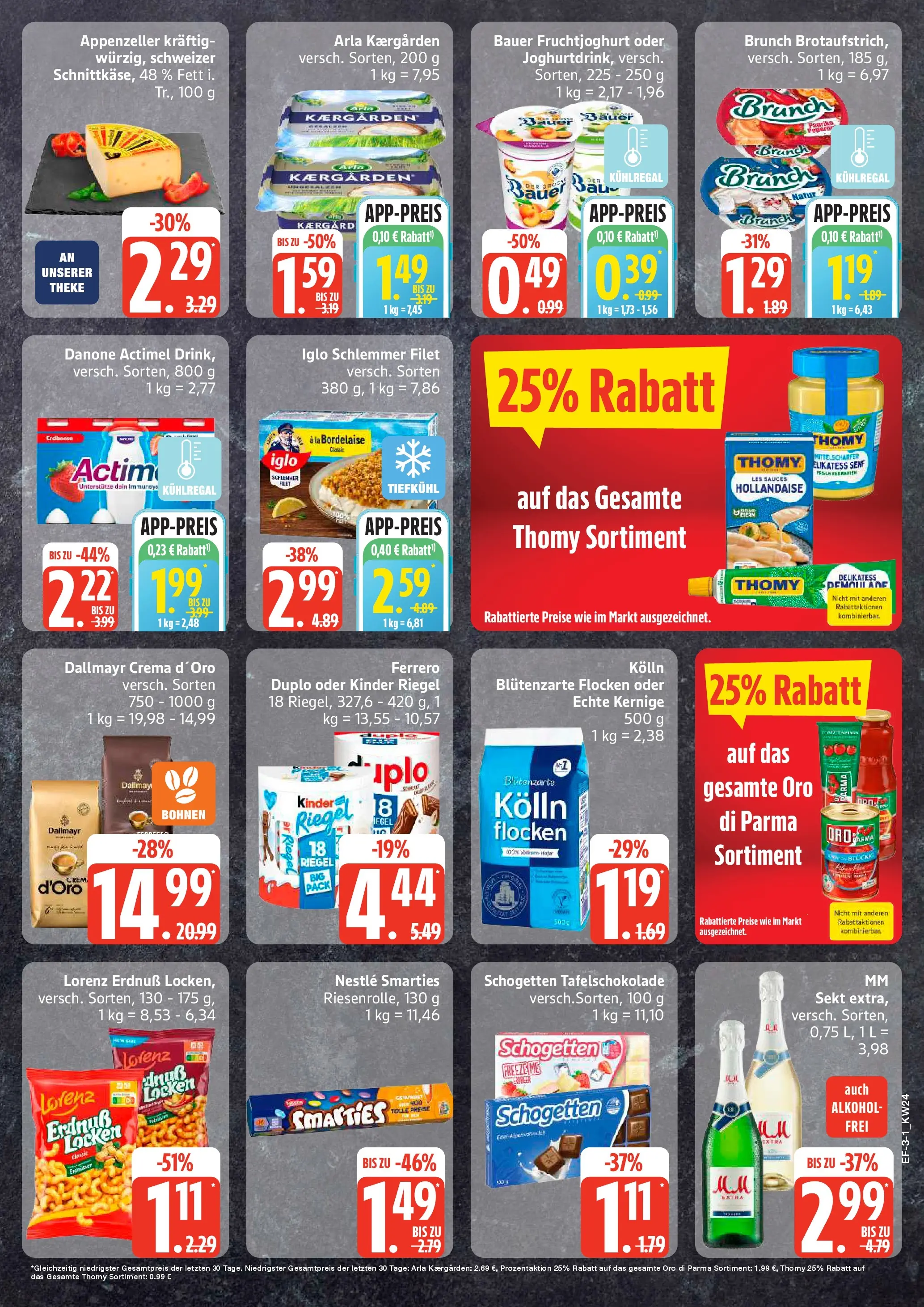 Edeka prospekt Hamburg (ab 08.06.2026) » Angebote Online | Seite: 3 | Produkte: Fruchtjoghurt, Kinder riegel, Oro di parma, Flocken