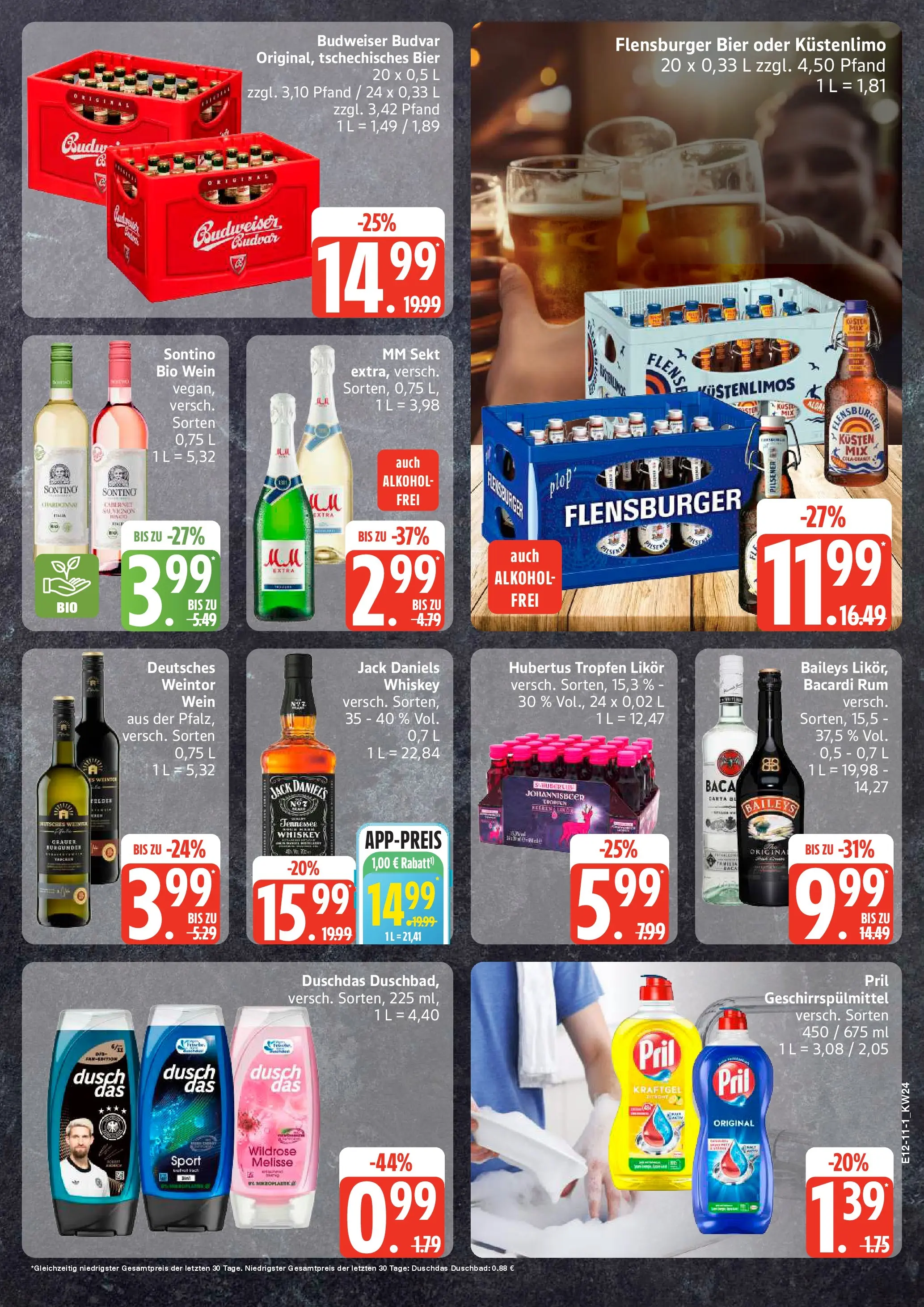 Edeka prospekt Ammersbek (ab 08.06.2026) » Angebote Online | Seite: 11 | Produkte: Geschirrspülmittel, Shower Gel, Baileys, Pril