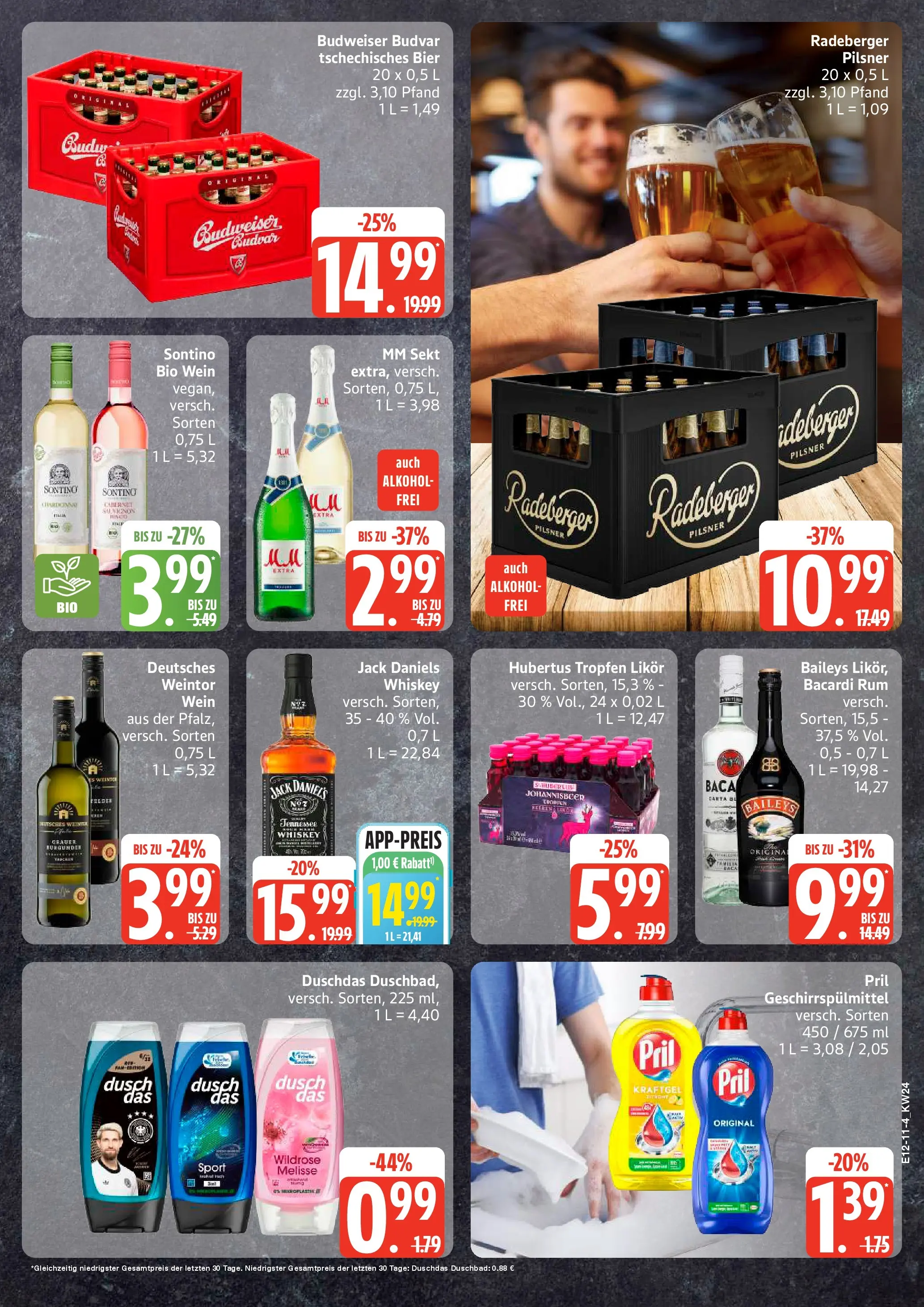 Edeka prospekt Rostock-Gehlsdorf (ab 08.06.2026) » Angebote Online | Seite: 11 | Produkte: Geschirrspülmittel, Shower Gel, Baileys, Pril