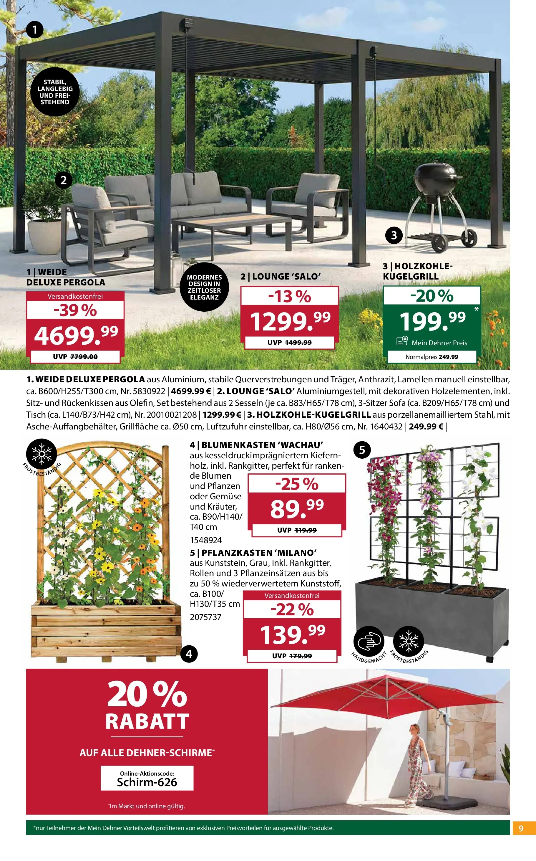 Dehner - Dehner: Garten & Zoo von 09.06.2026 - Aktuelle Angebote | Seite: 9 | Produkte: Gemüse, Sofa, Tisch