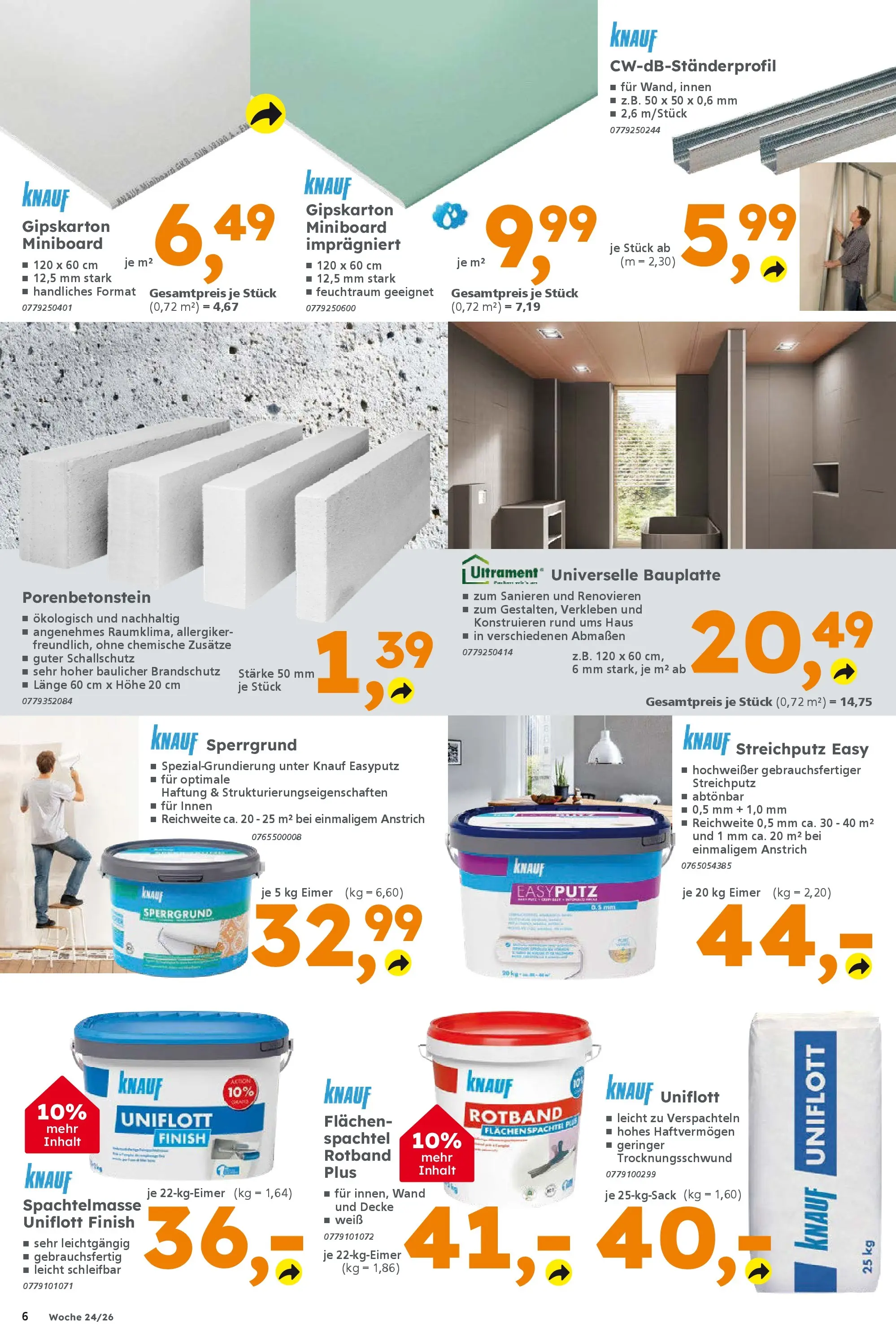 Globus Baumarkt Prospekt Königsbrunn (ab 08.06.2026) zum Blättern | Seite: 6 | Produkte: Decke, Finish