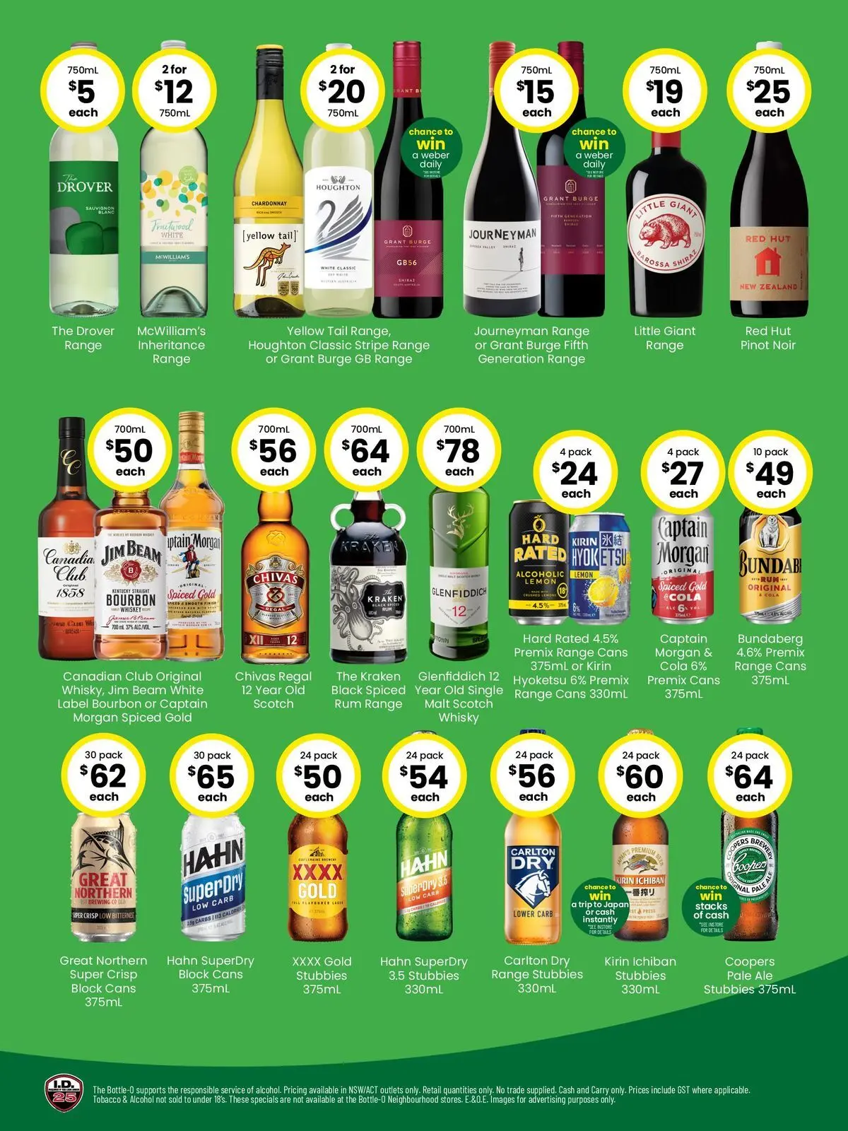 The Bottle-O - Good Value Booze, For Good Value People. 08/06 - 07/06/2026 > weekly / monthly specials | Page: 2 | Products: Bourbon, Whiskey, Rum, Scotch