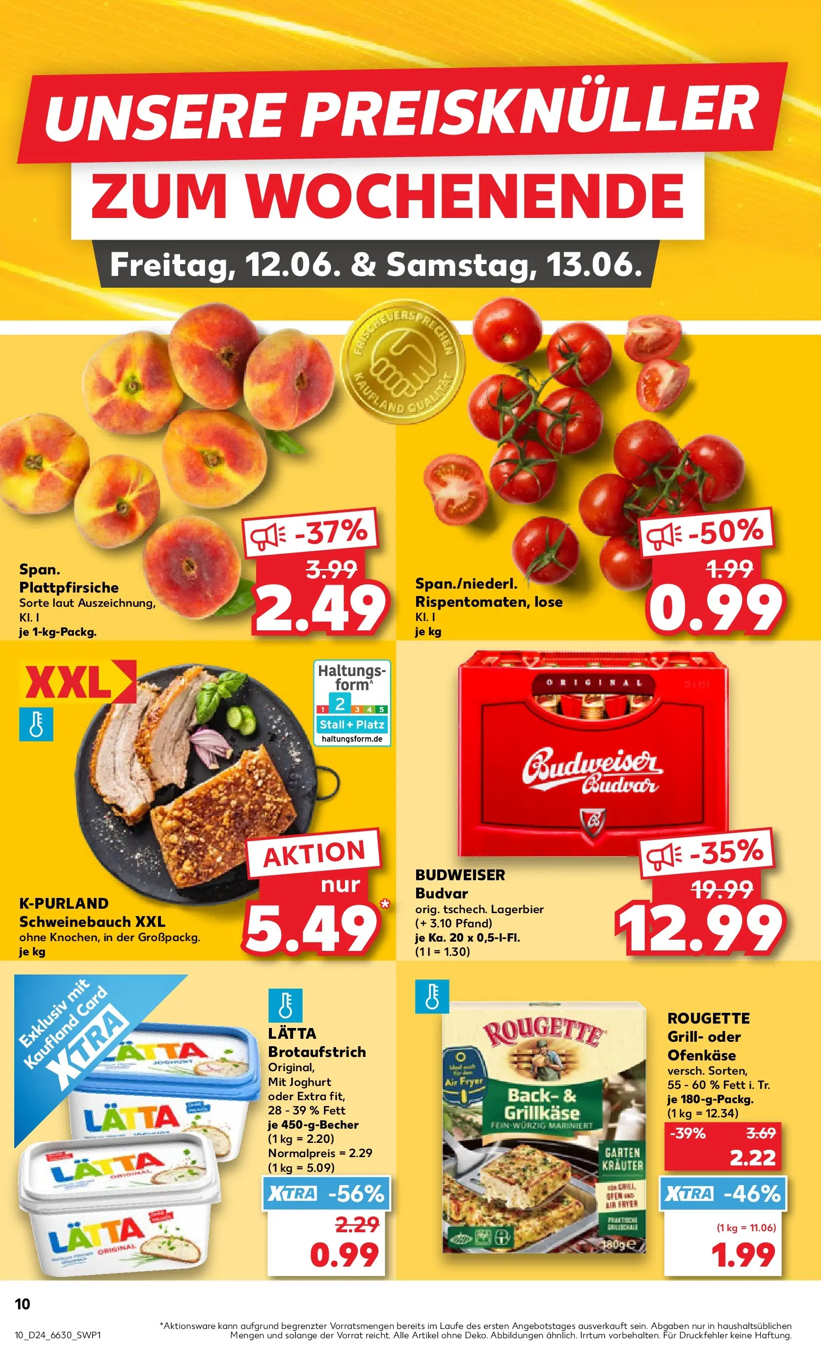 Prospekt Kaufland ab 08.06.2026 » Angebote Online zum Blättern | Seite: 19 | Produkte: Grill, Joghurt, Schweinebauch, Budweiser