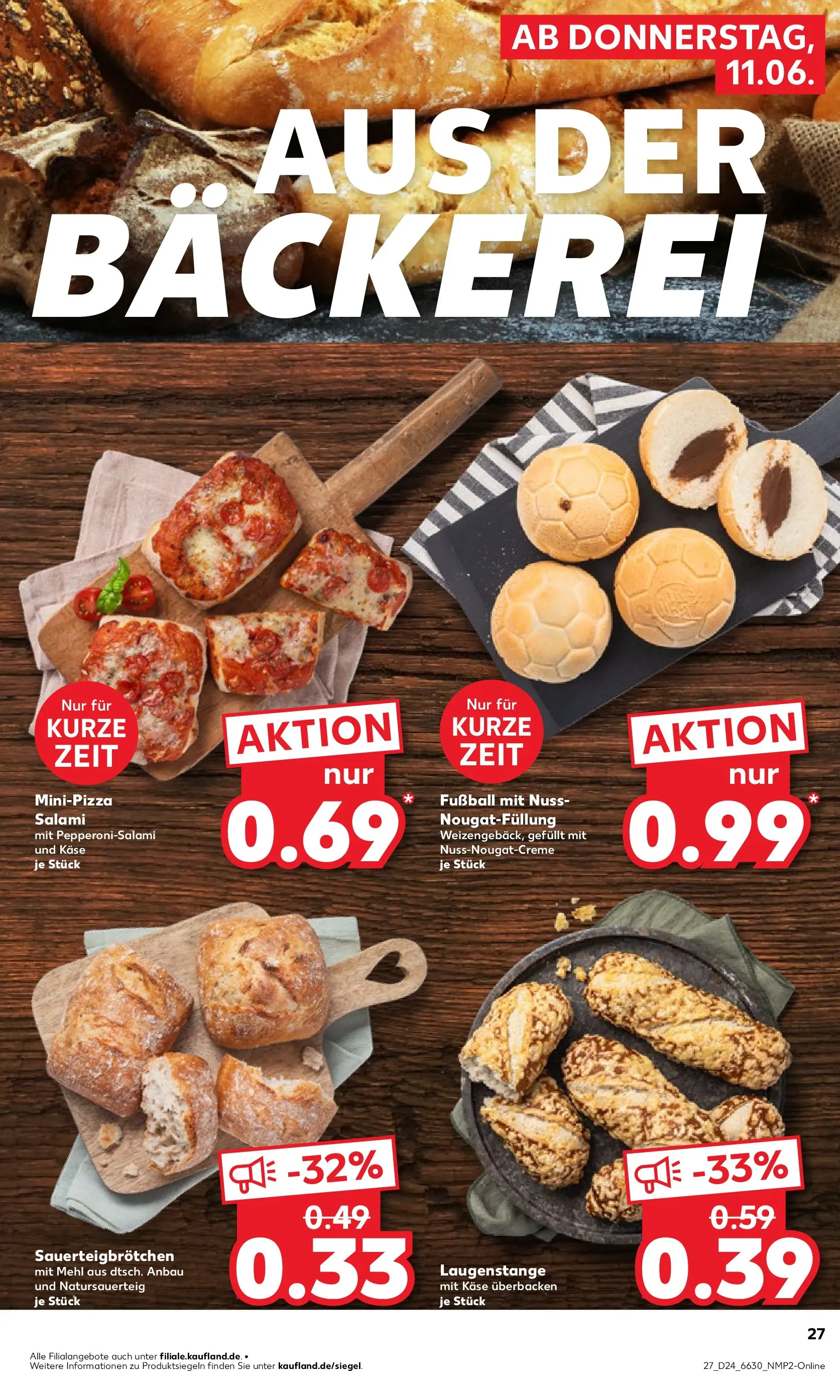 Prospekt Kaufland ab 08.06.2026 » Angebote Online zum Blättern | Seite: 36 | Produkte: Bäckerei, Käse, Fußball, Salami