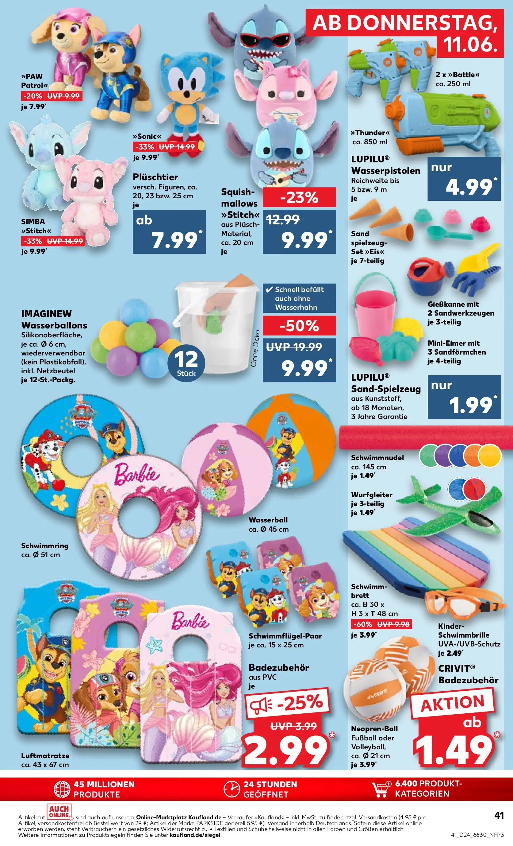 Prospekt Kaufland ab 11.06.2026 » Angebote Online zum Blättern | Seite: 41 | Produkte: Schwimmbrille, Fußball