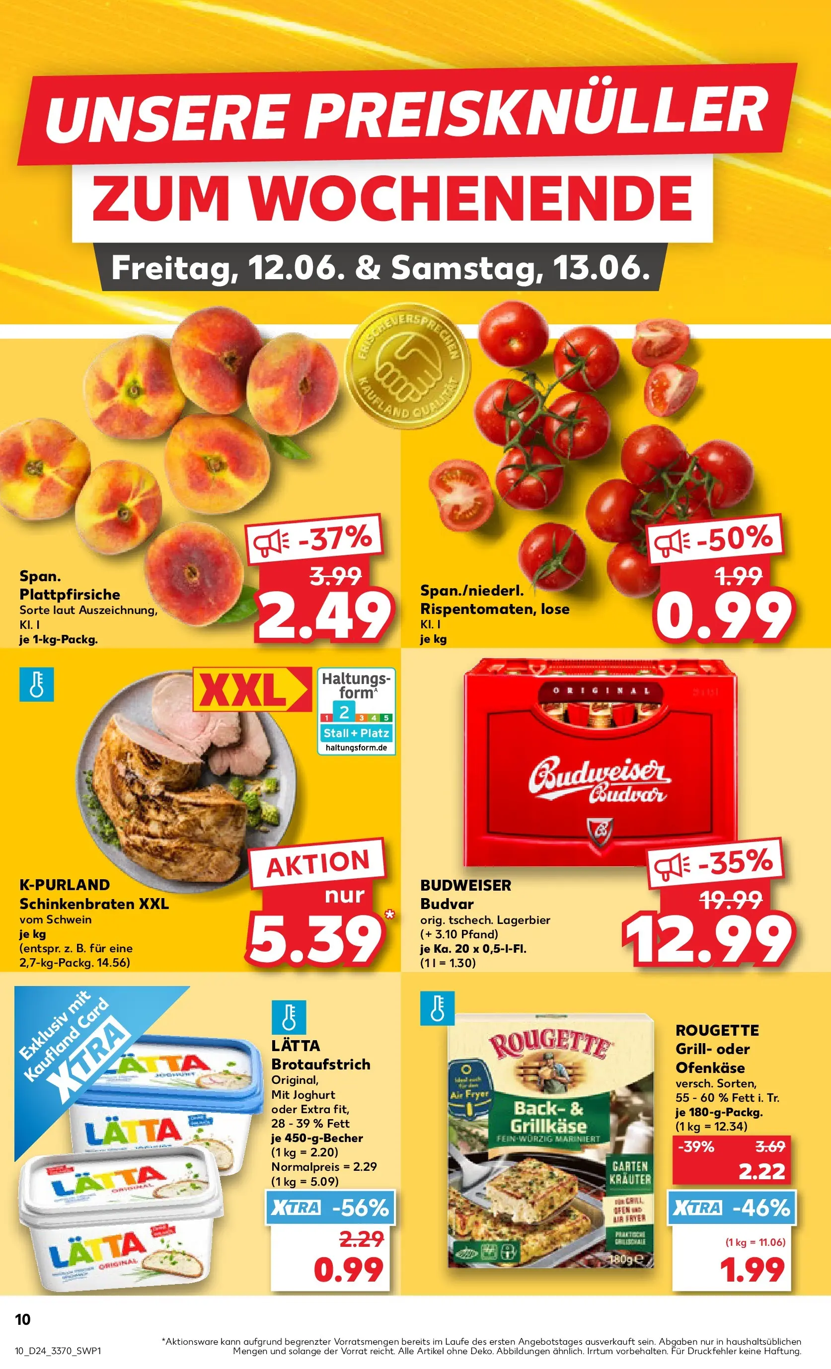 Prospekt Kaufland ab 10.06.2026 » Angebote Online zum Blättern | Seite: 10 | Produkte: Grill, Joghurt, Lätta, Budweiser