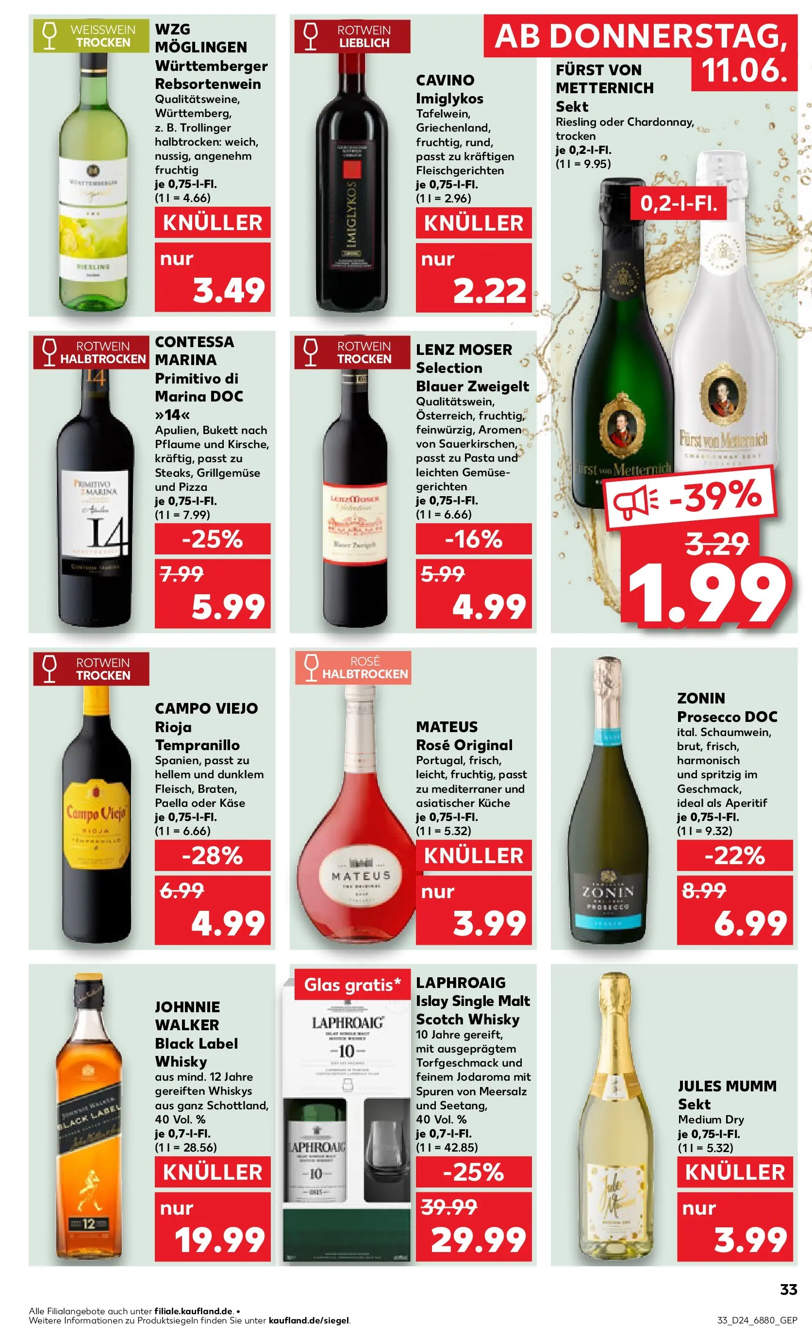 Prospekt Kaufland ab 08.06.2026 » Angebote Online zum Blättern | Seite: 42 | Produkte: Whisky, Küche, Gemüse, Pizza