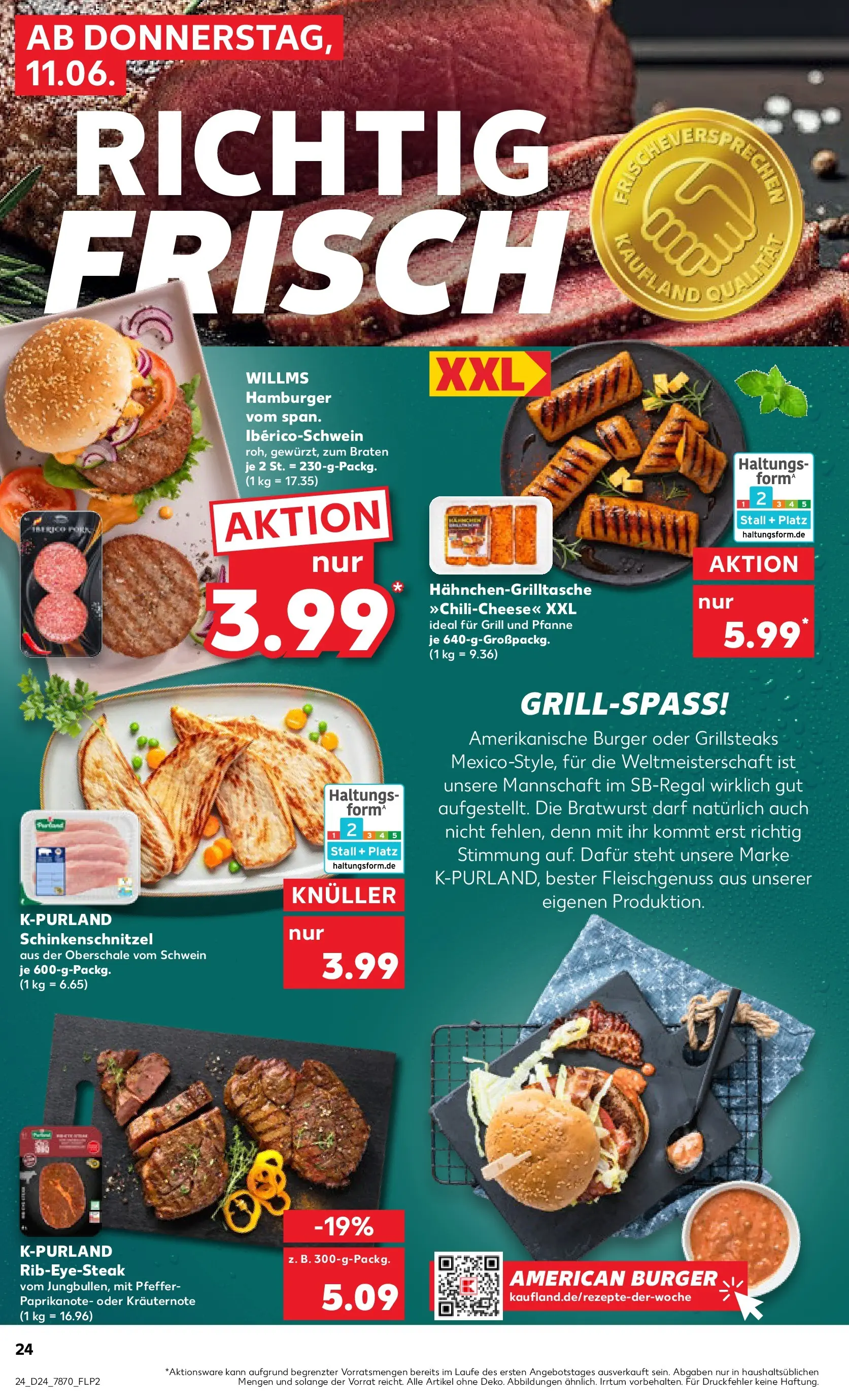 Prospekt Kaufland ab 08.06.2026 » Angebote Online zum Blättern | Seite: 29 | Produkte: Bratwurst, Schnitzel, Pfeffer, Steak
