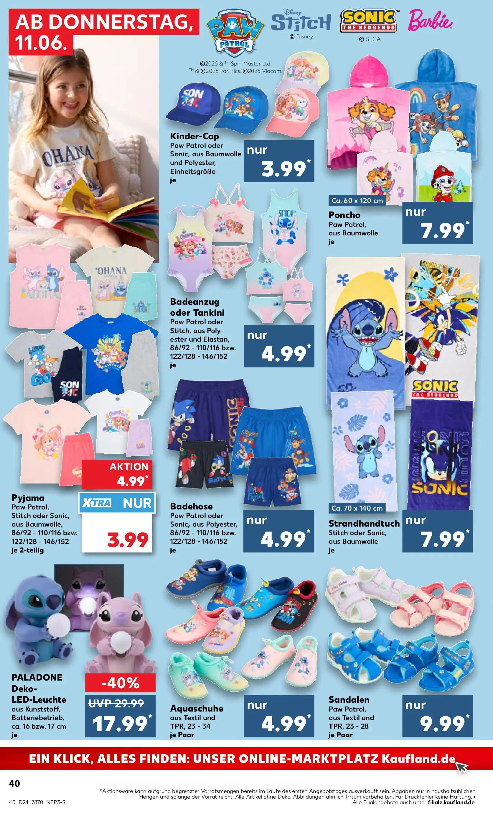 Prospekt Kaufland ab 08.06.2026 » Angebote Online zum Blättern | Seite: 45 | Produkte: Tankini, Poncho, Pyjama, Badeanzug