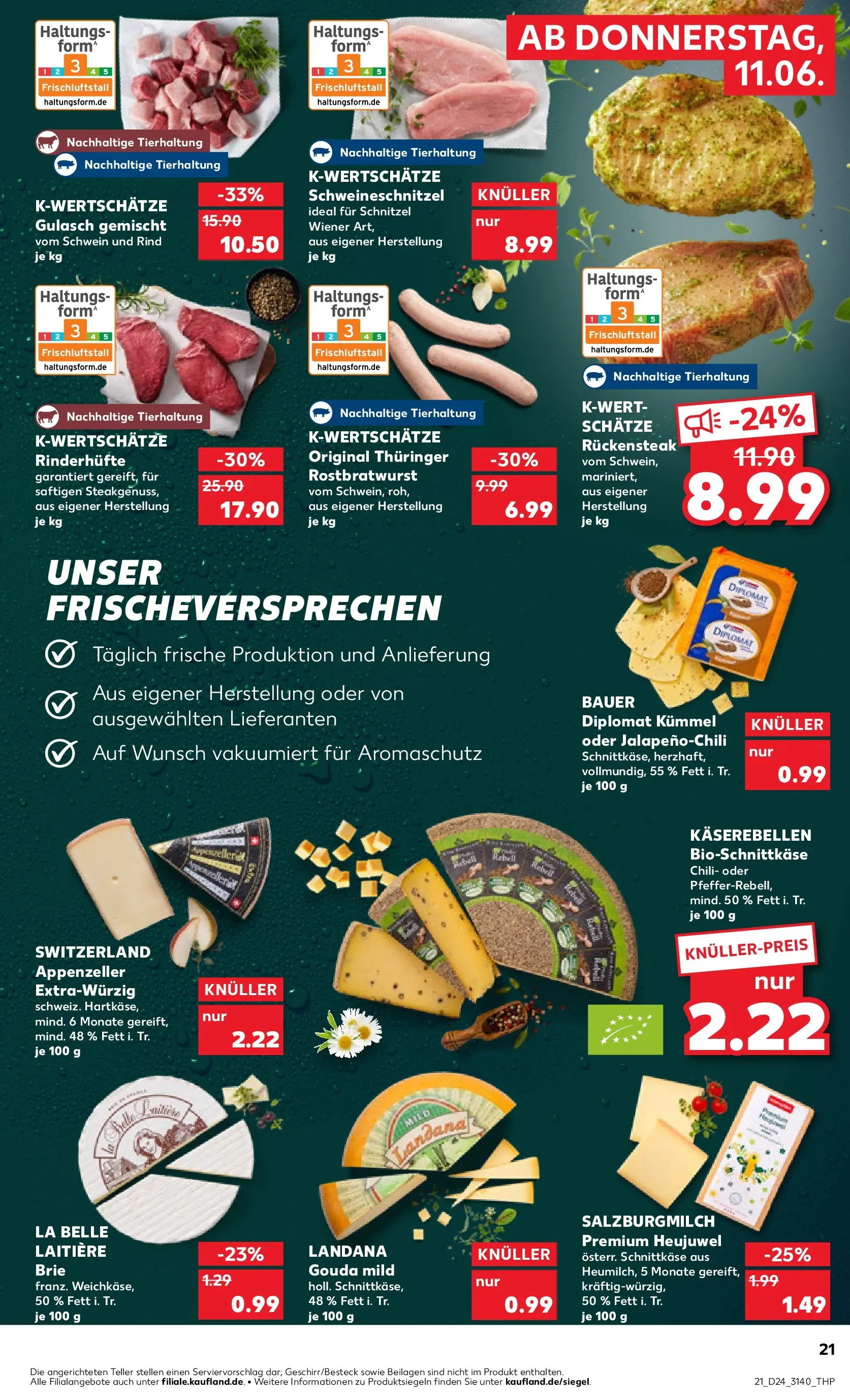 Prospekt Kaufland ab 08.06.2026 » Angebote Online zum Blättern | Seite: 30 | Produkte: Gouda, Bratwurst, Schnitzel, Steak