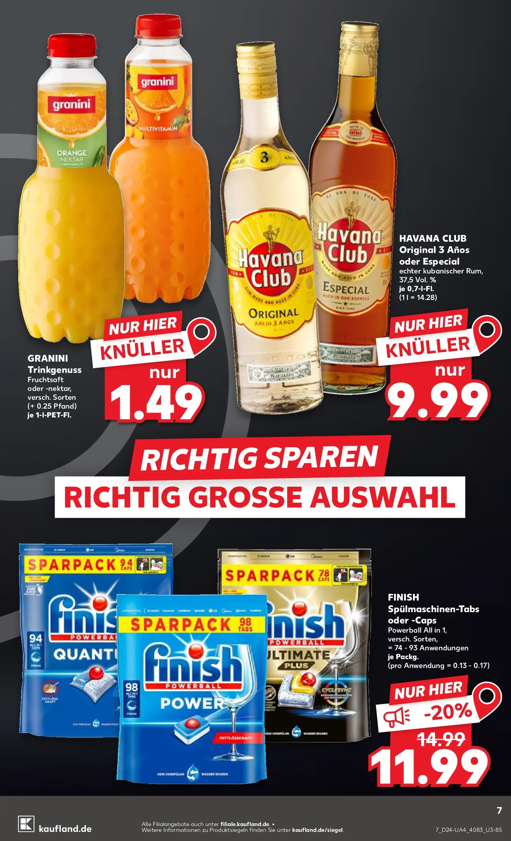 Prospekt Kaufland ab 11.06.2026 » Angebote Online zum Blättern | Seite: 7 | Produkte: Havana club, Rum, Spülmaschinentabs, Fruchtsaft