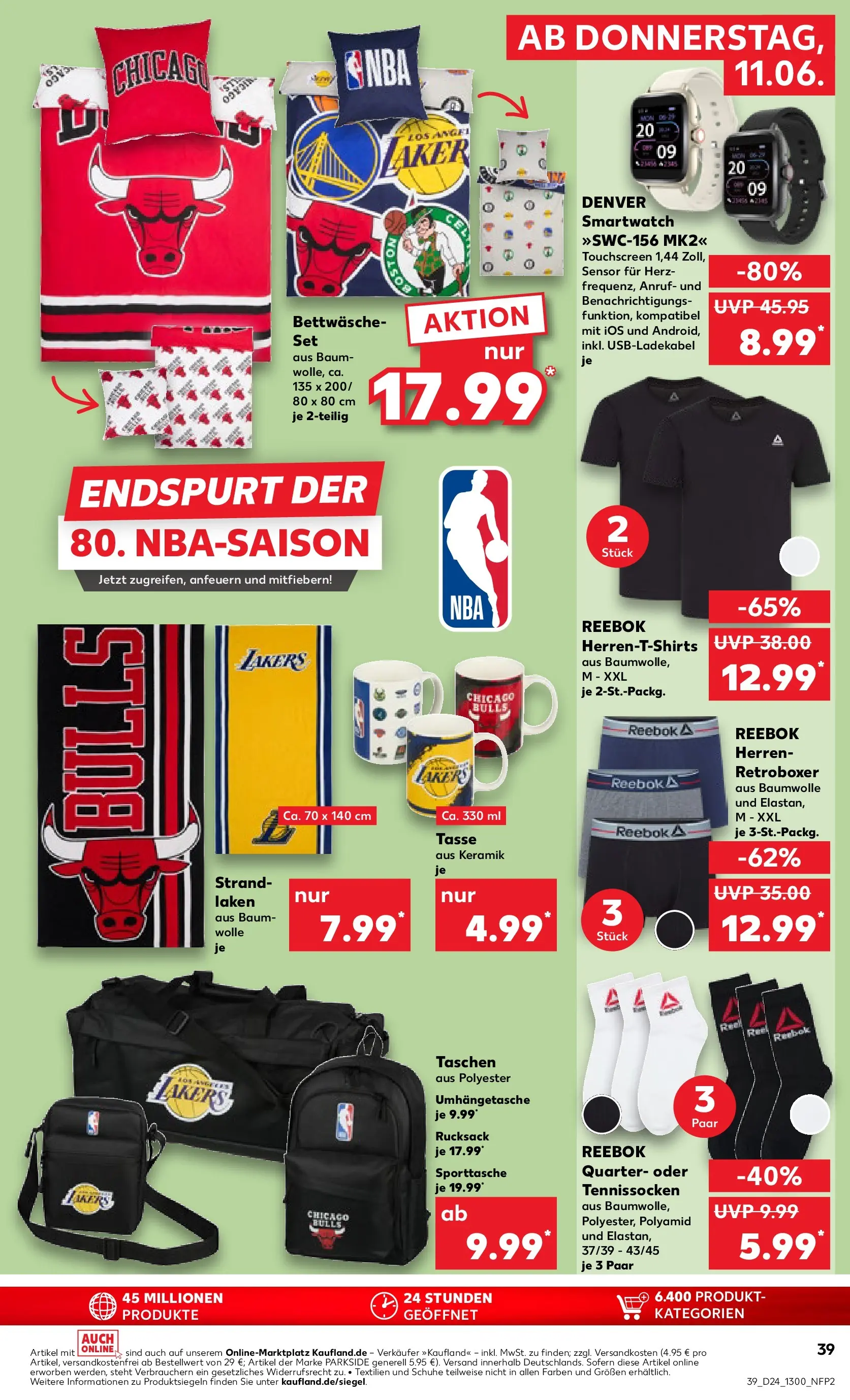 Prospekt Kaufland ab 11.06.2026 » Angebote Online zum Blättern | Seite: 47 | Produkte: Smartwatch, Bettwäsche, Rucksack